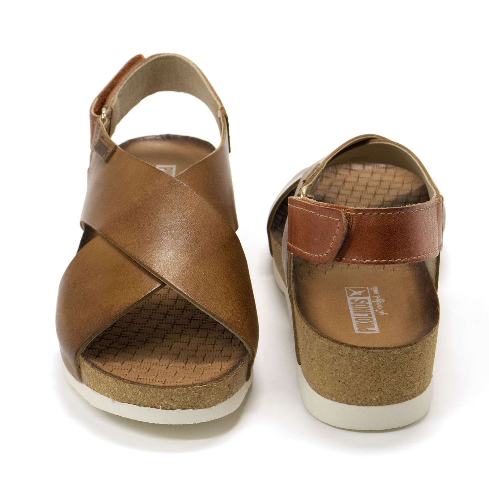 Pikolinos Women Mahon Leather Wedge Sandals