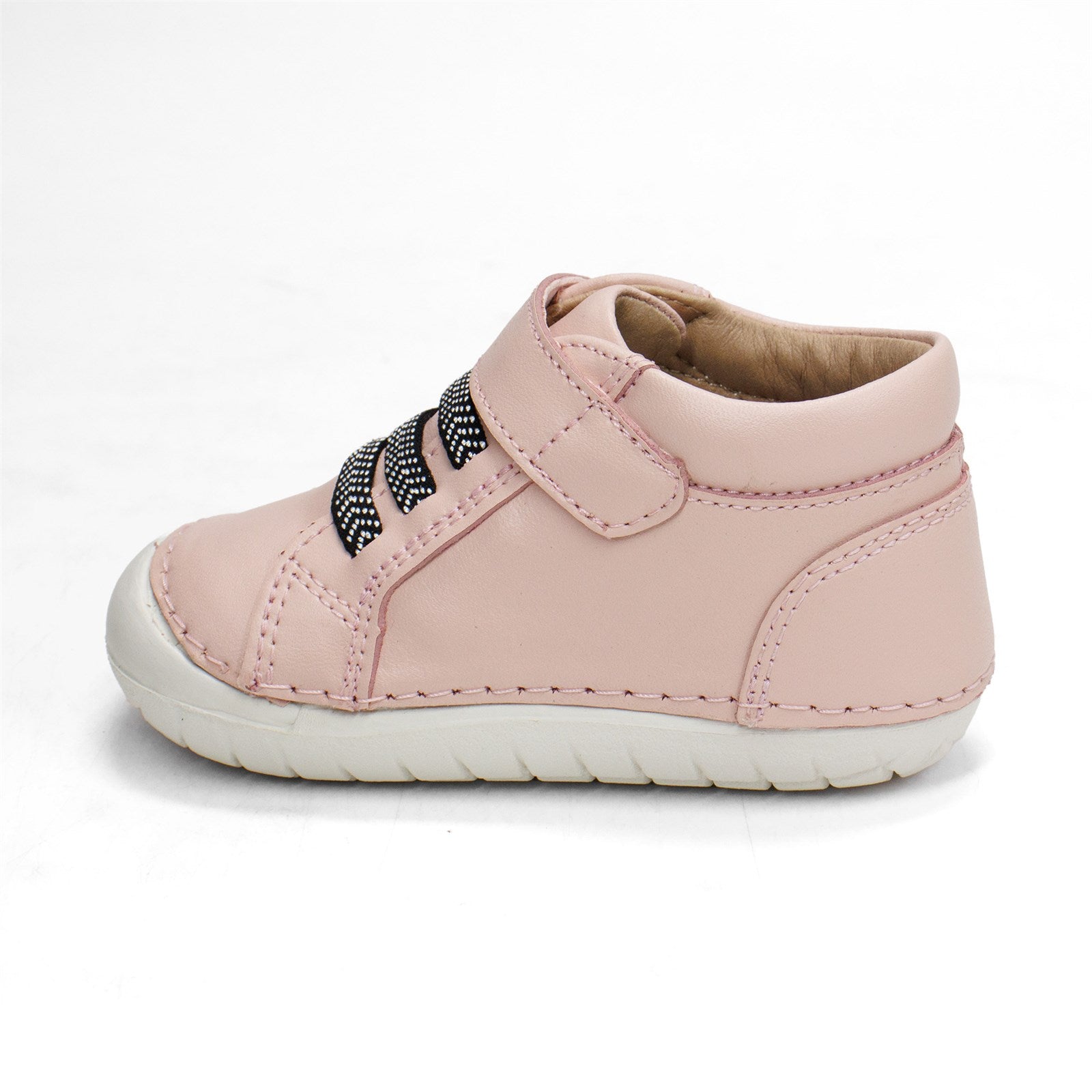 Old Soles Toddler Smiley Pave High-Top Leather Shoe With Hook And Loop Closure