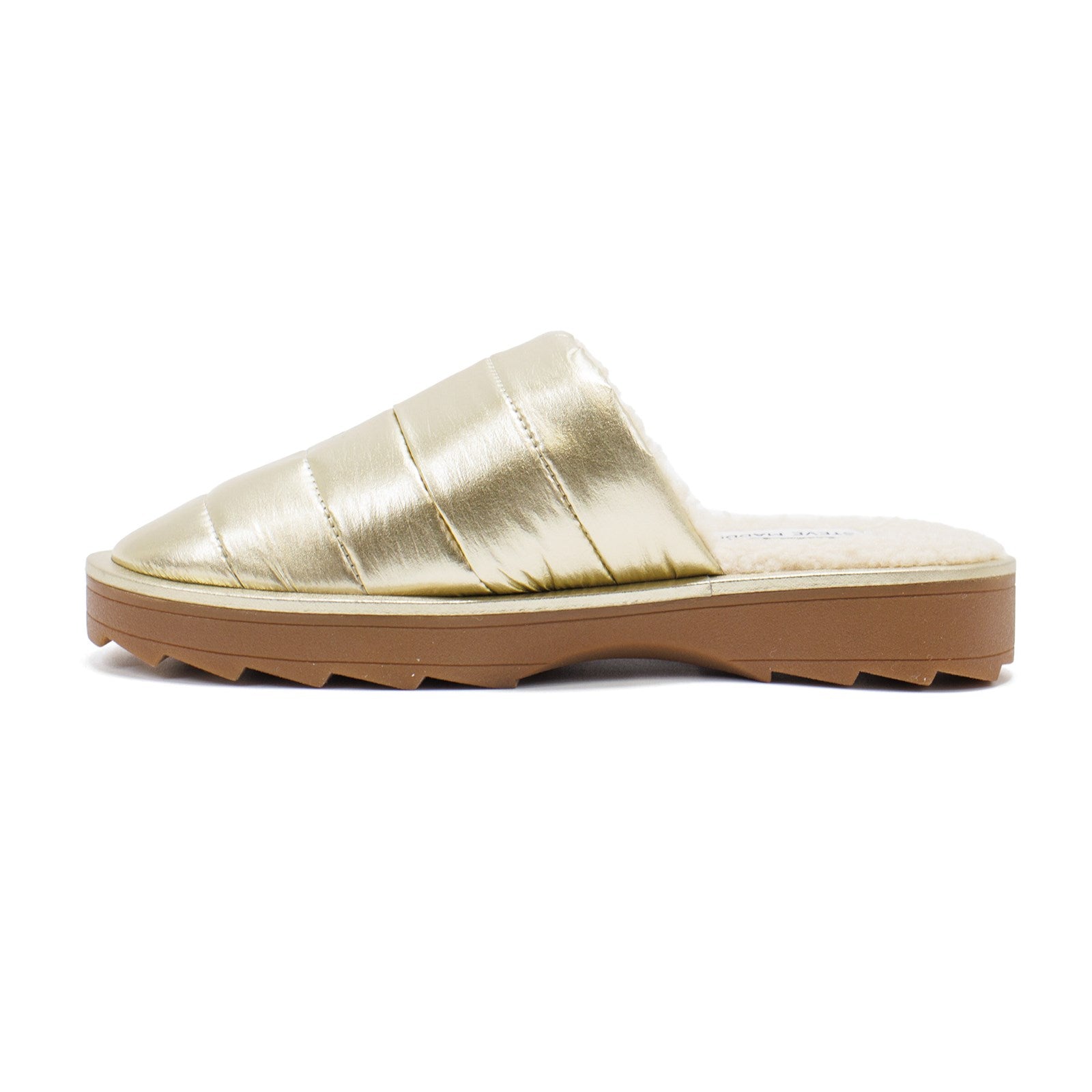 Steve Madden Women Chex Quilted Faux Fur Lined Slippers