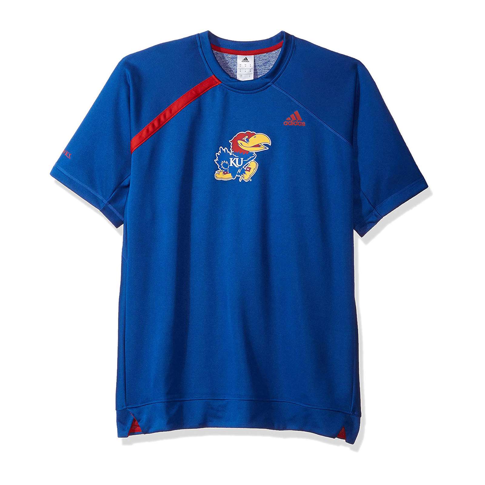 Adidas Men Ncaa Kansas Jayhawks On Court S/S Shirt