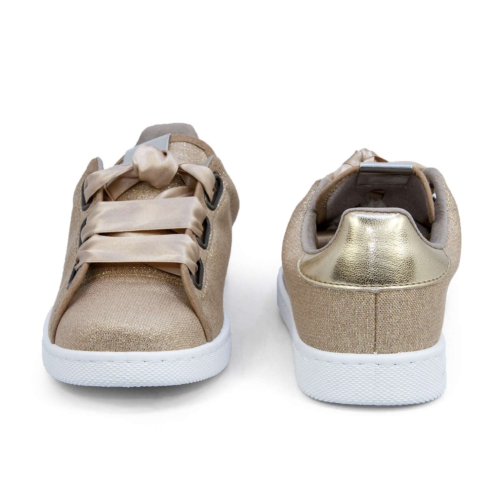 Victoria Women Satin Ribbon Lace-Up Sneaker