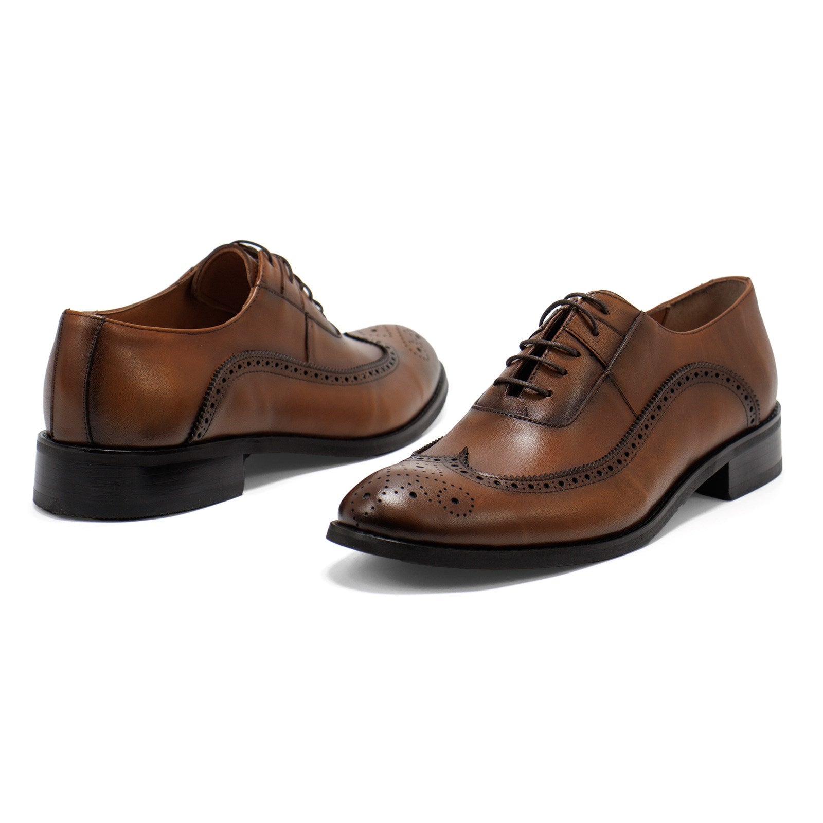 Hakki Men Genova Leather Wingtip Oxford Shoes