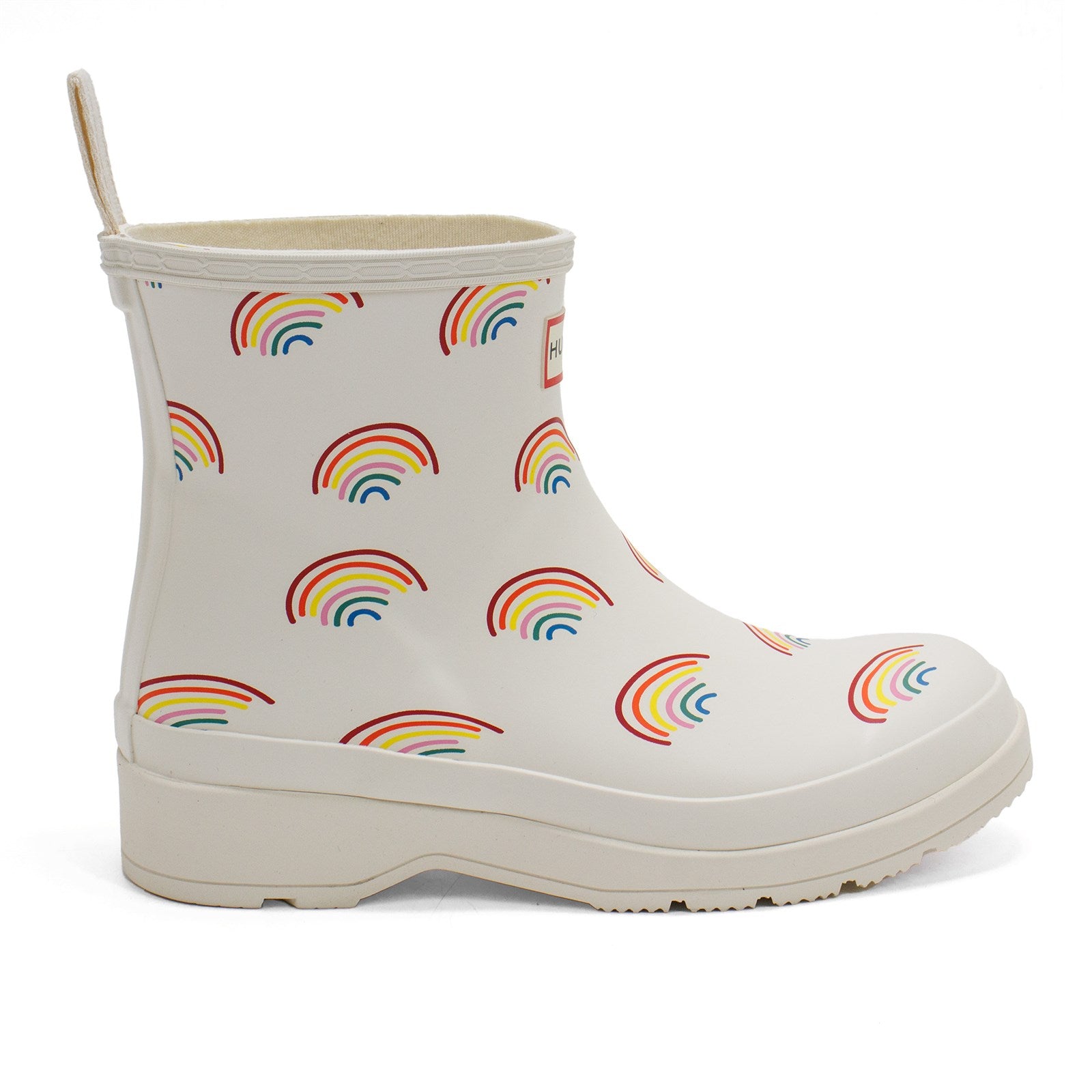 Hunter Women Play Mini Rainbow Print Short Rain Boots