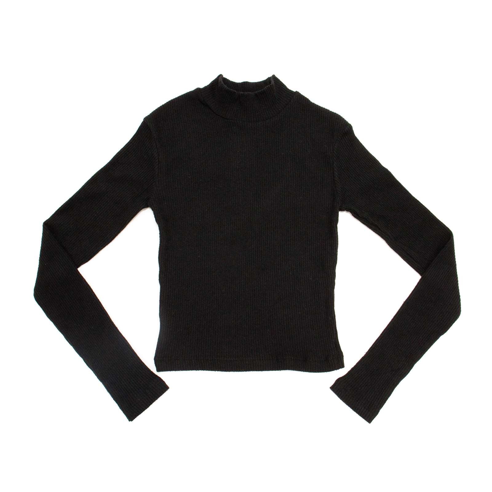 Ambar Women Mock Neck Long Sleeve Fitted Crop Top