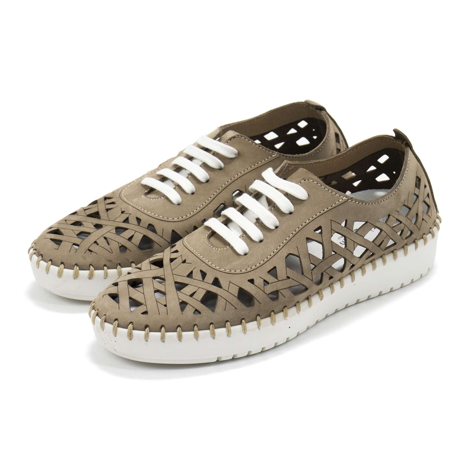 Eric Michael Women Dolores Laser-Cut Leather Casual Sneaker