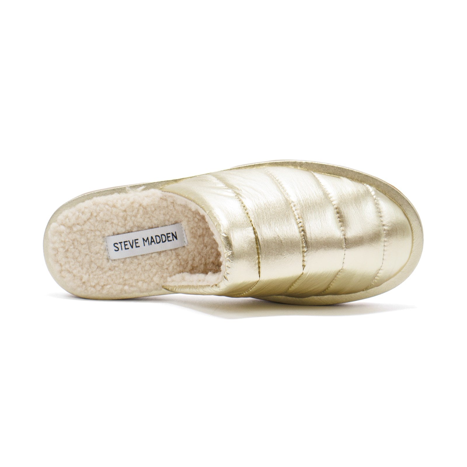 Steve Madden Women Chex Quilted Faux Fur Lined Slippers