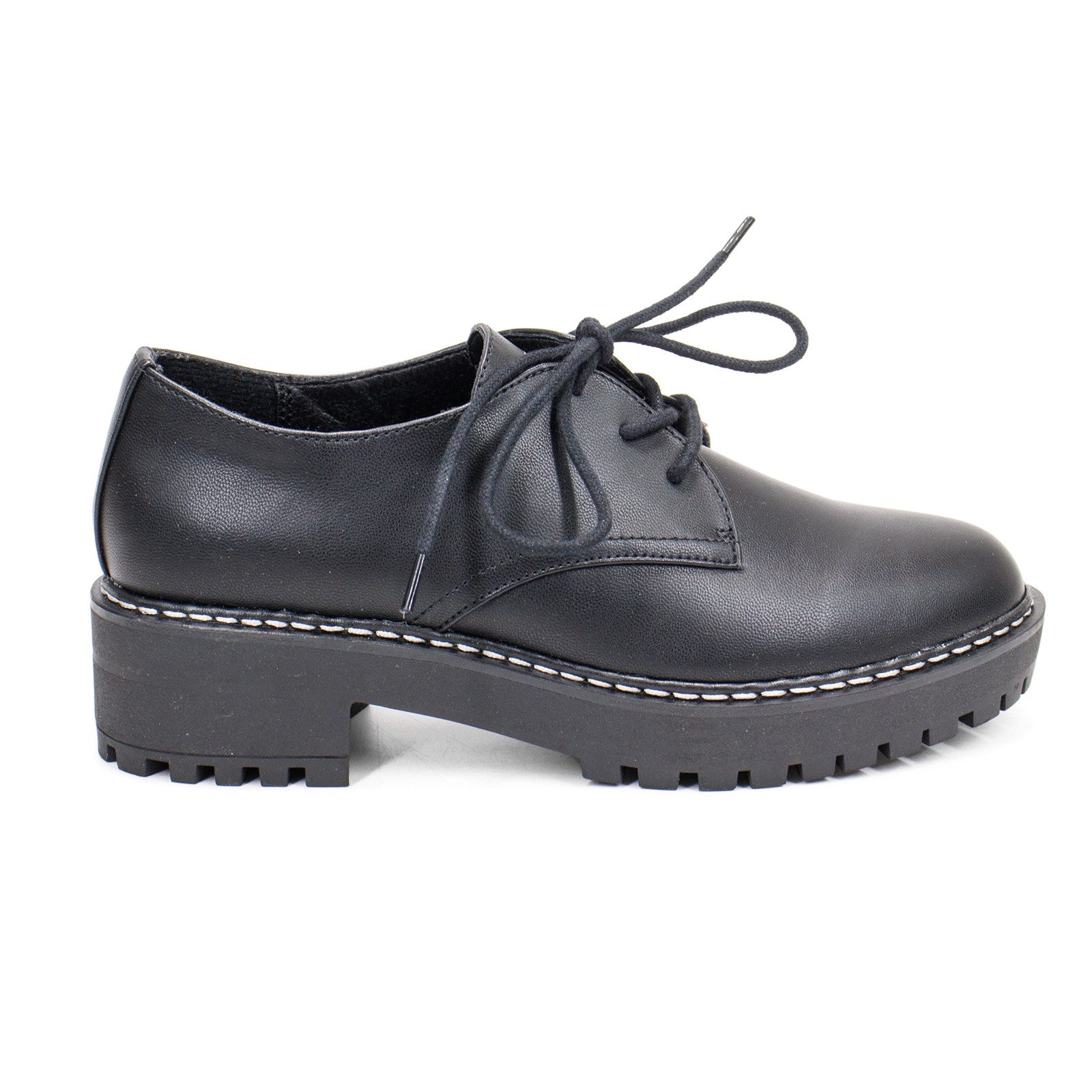 Wild Pair Women Rainee Faux Leather Lace-Up Oxfords