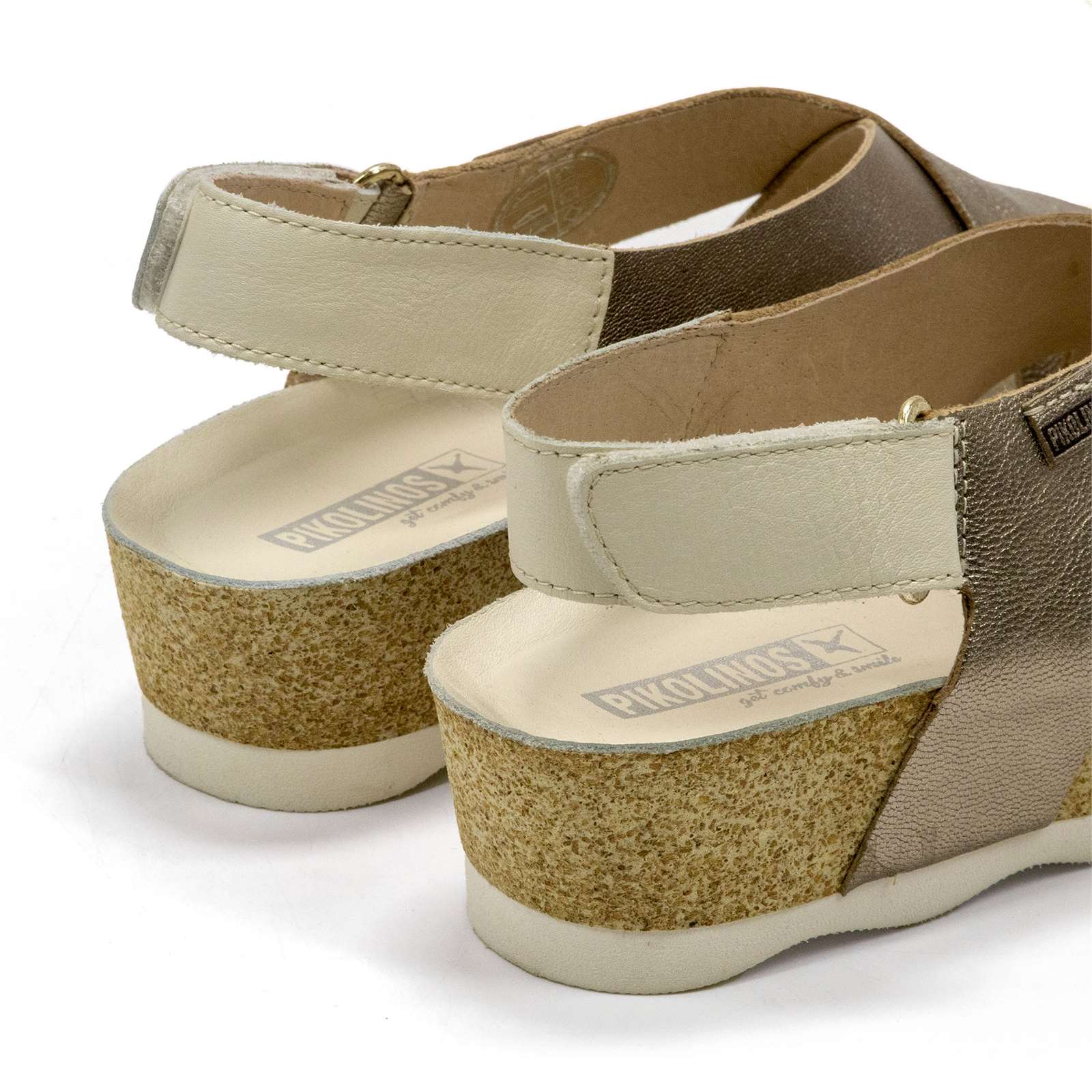 Pikolinos Women Mahon Leather Wedge Sandals