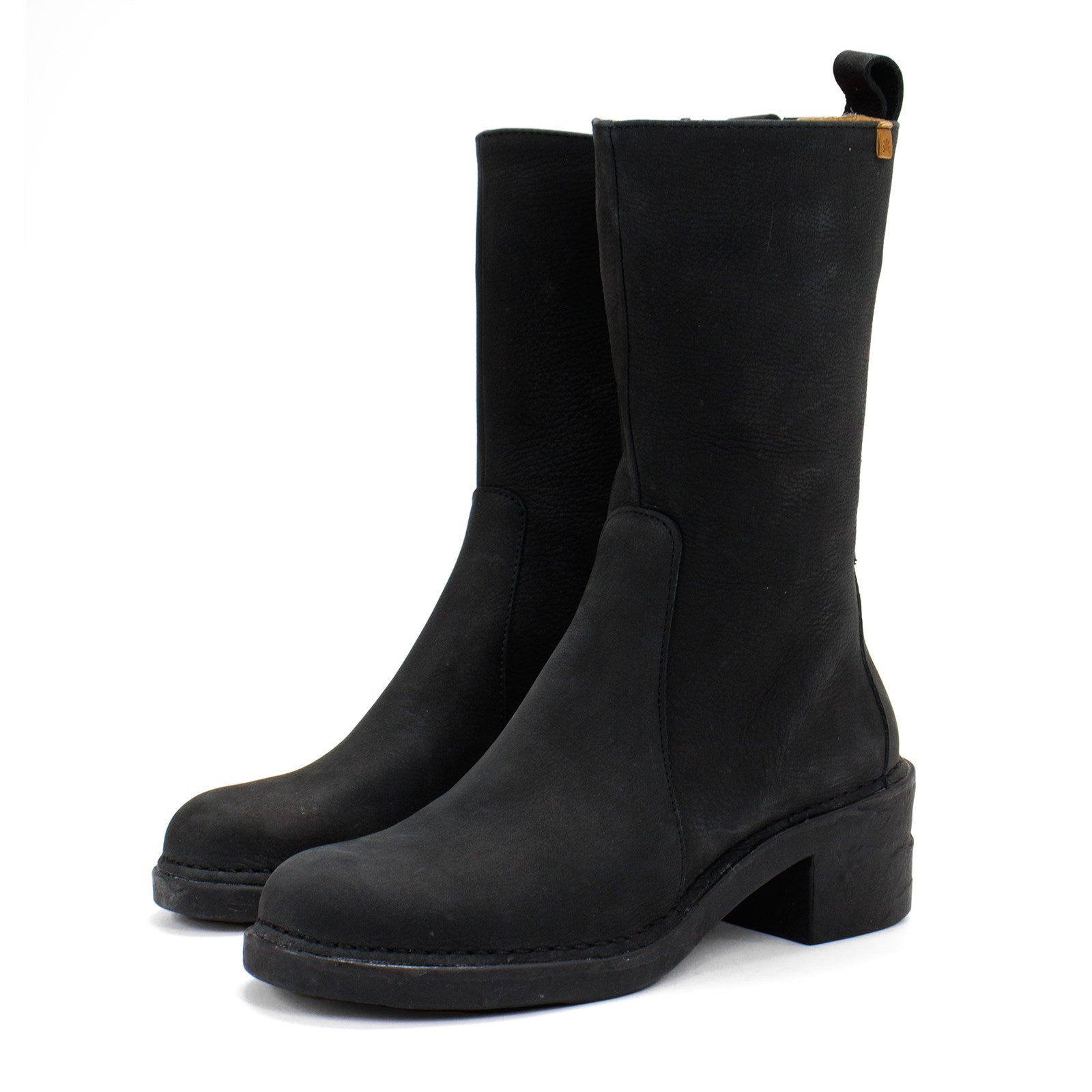 El Naturalista Women Ticino Leather Block Heel Boot