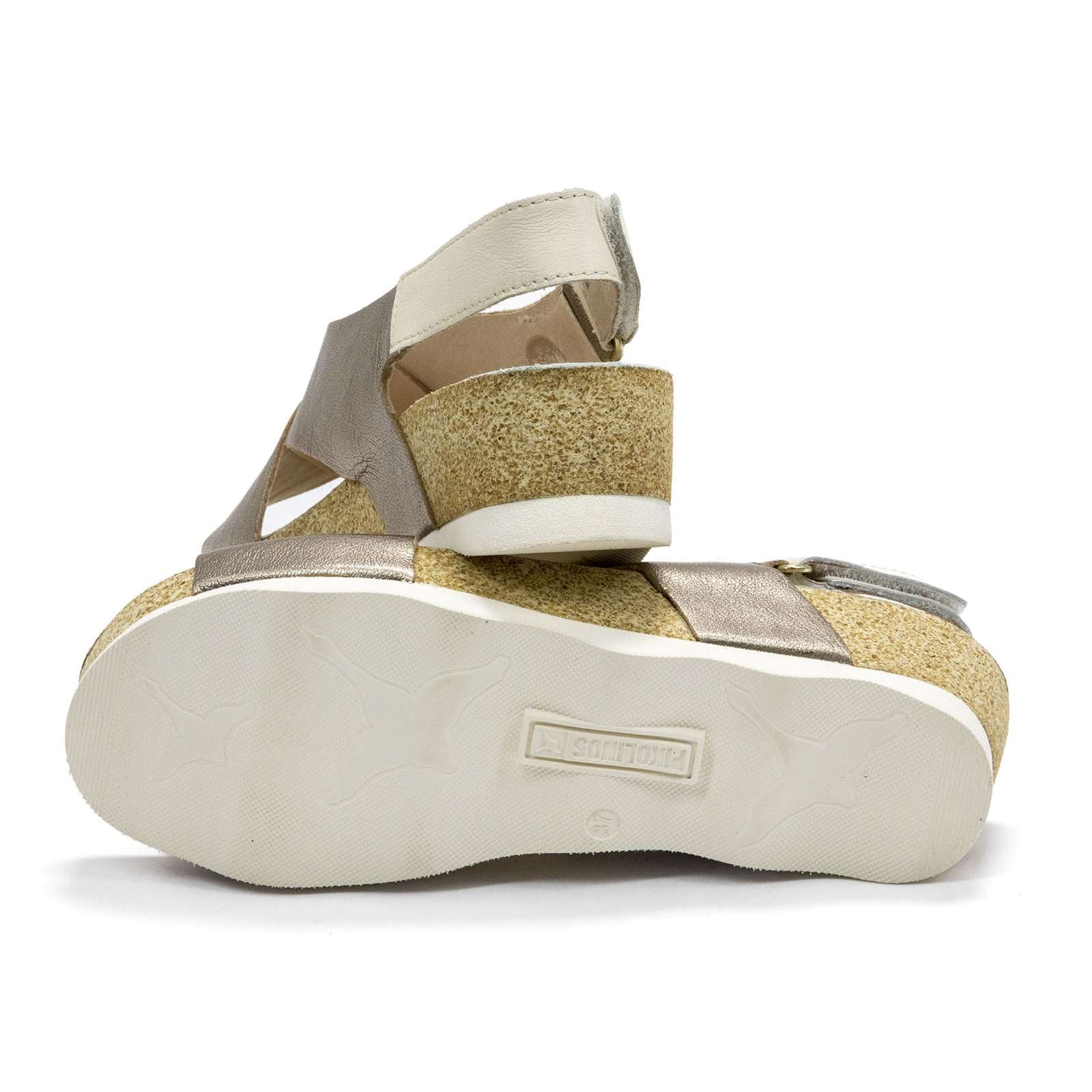 Pikolinos Women Mahon Leather Wedge Sandals