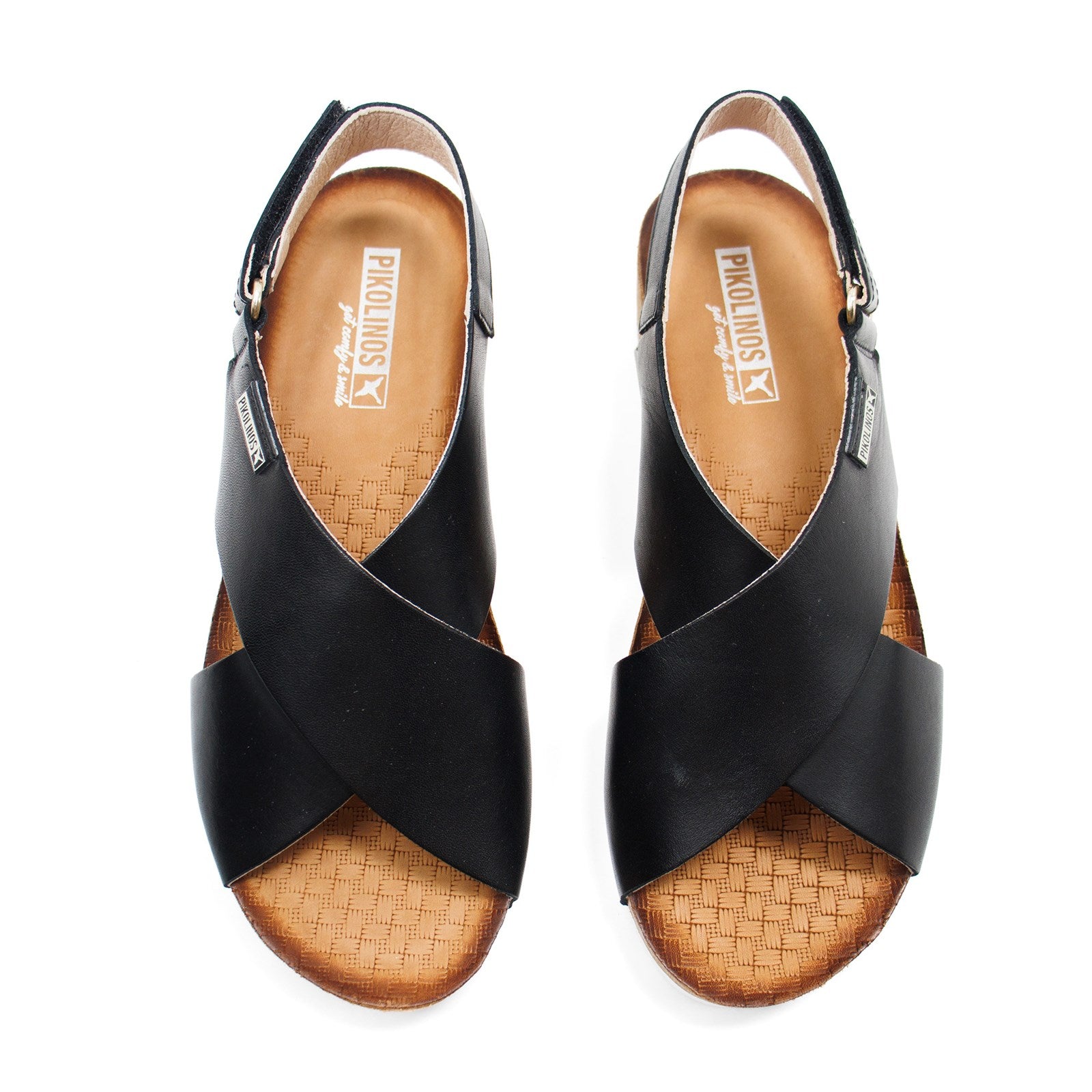 Pikolinos Women Mahon Leather Wedge Sandals