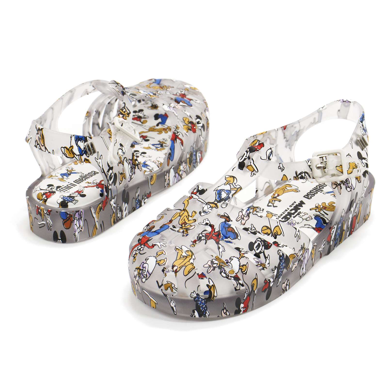 Mini Melissa Toddler Possession With Mickey Original Slip-On Sandal With Buckle Closure