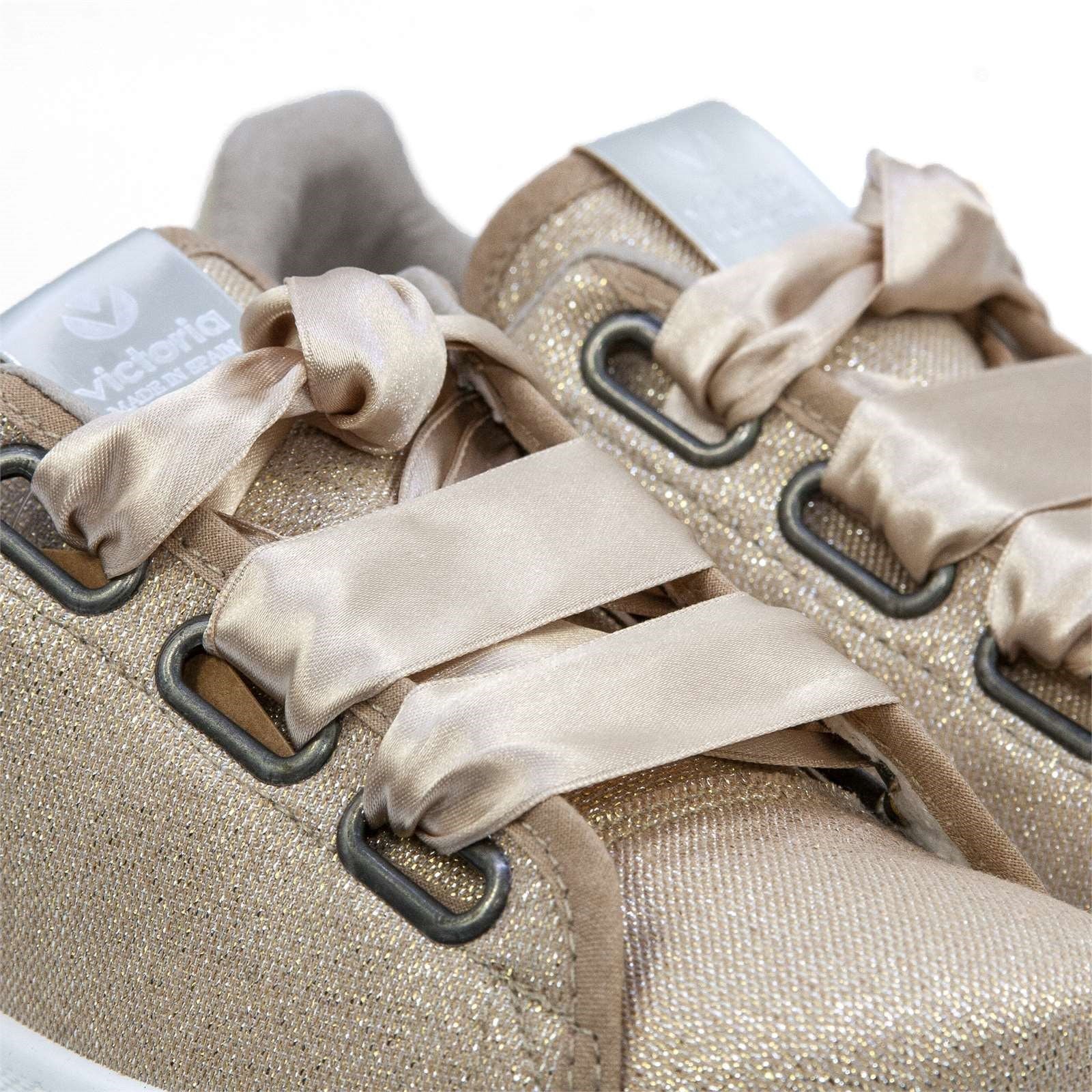 Victoria Women Satin Ribbon Lace-Up Sneaker