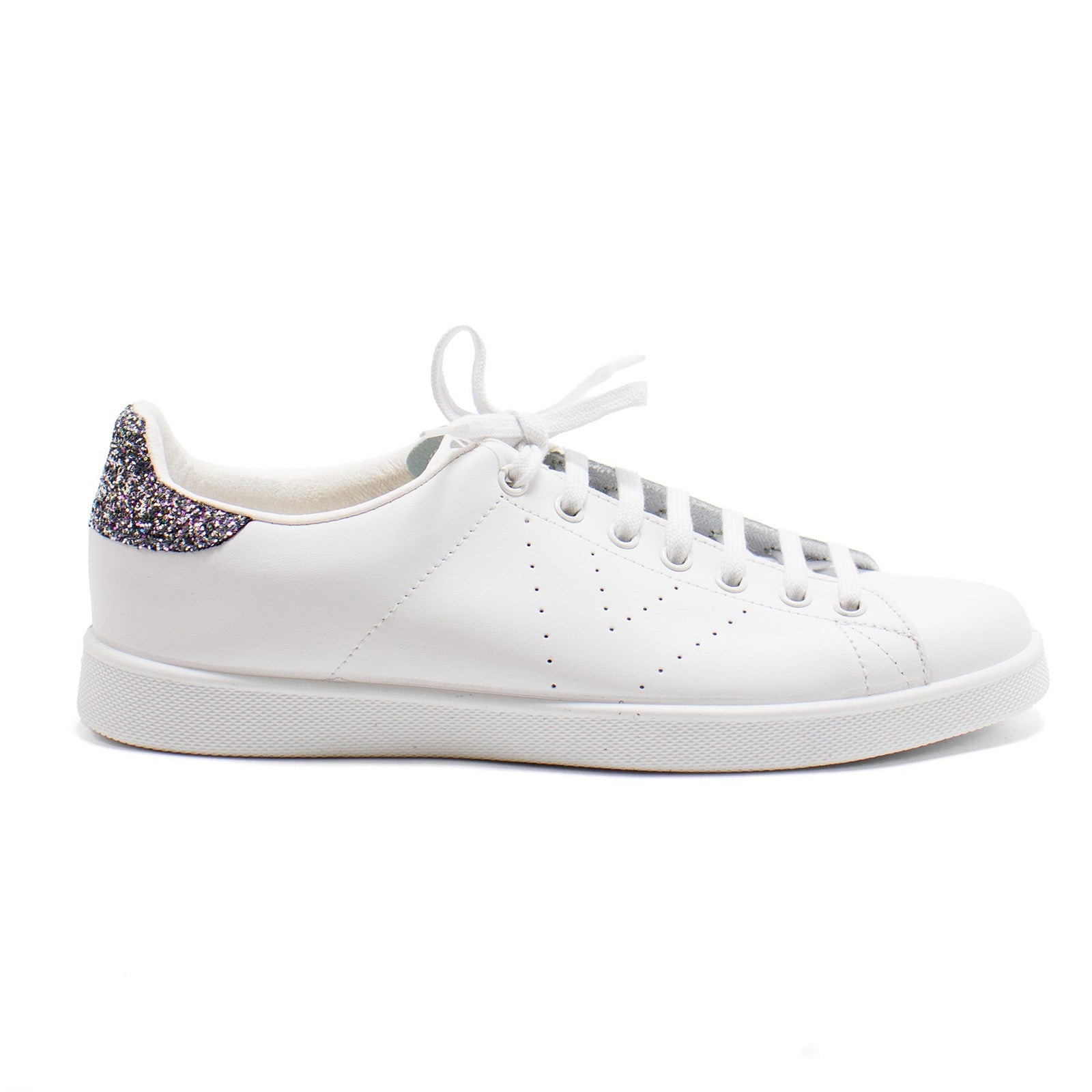 Victoria Women Leather Sneakers With Glitter