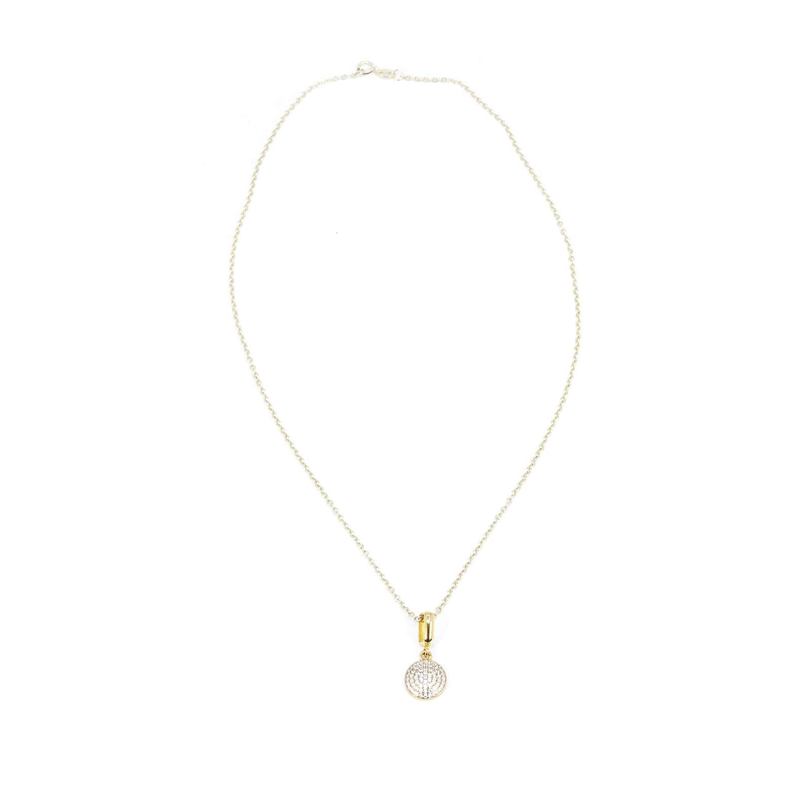 Athra Women Round Disc Slider Necklace