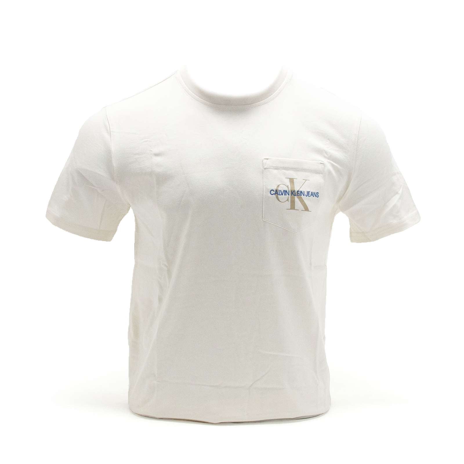 Calvin Klein Men Garment Dyed Monogram Pocket Tee