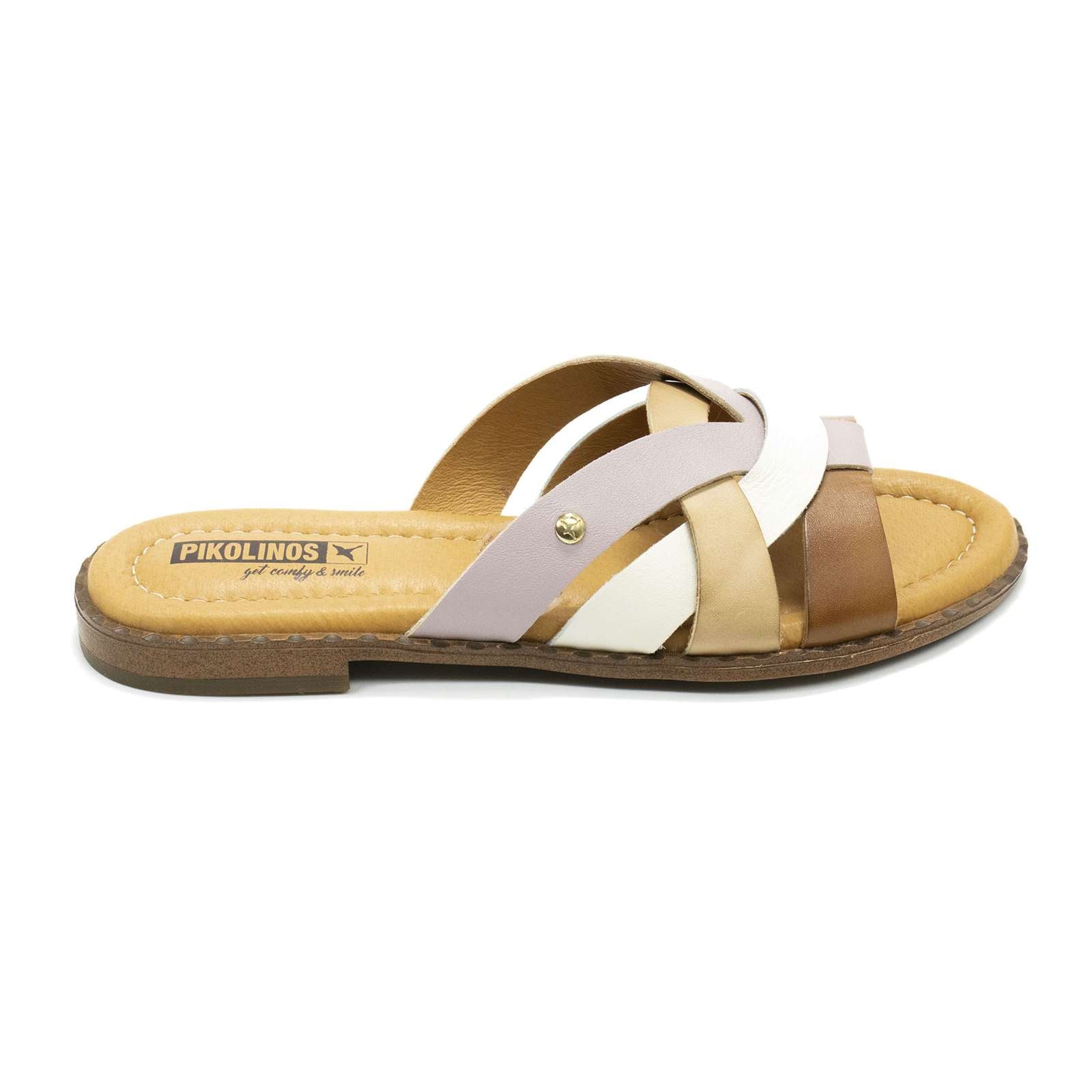 Pikolinos Women Algar Leather Slide Sandals