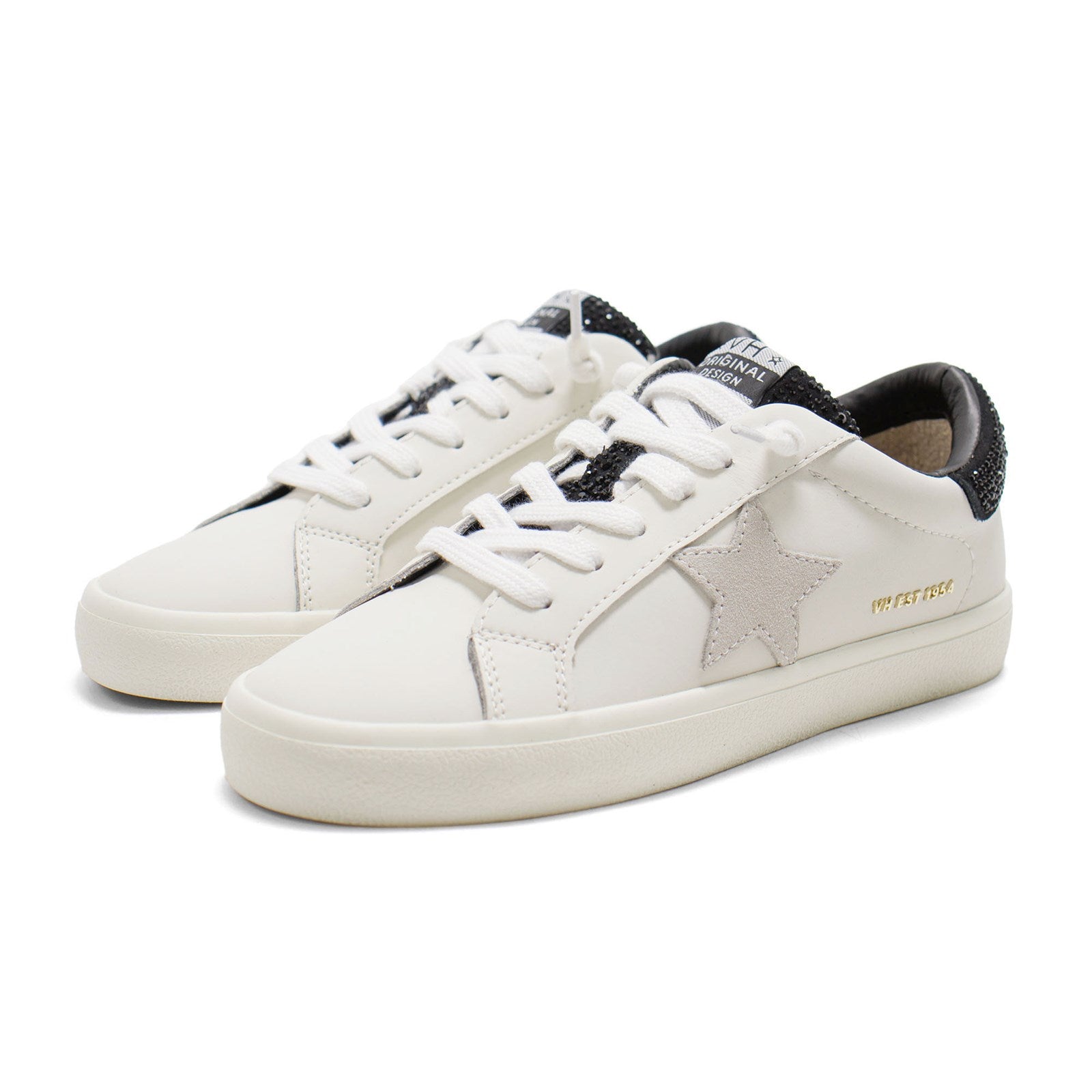 Vintage Havana Women Raz Low Top Sneakers With Rhinestone Accent