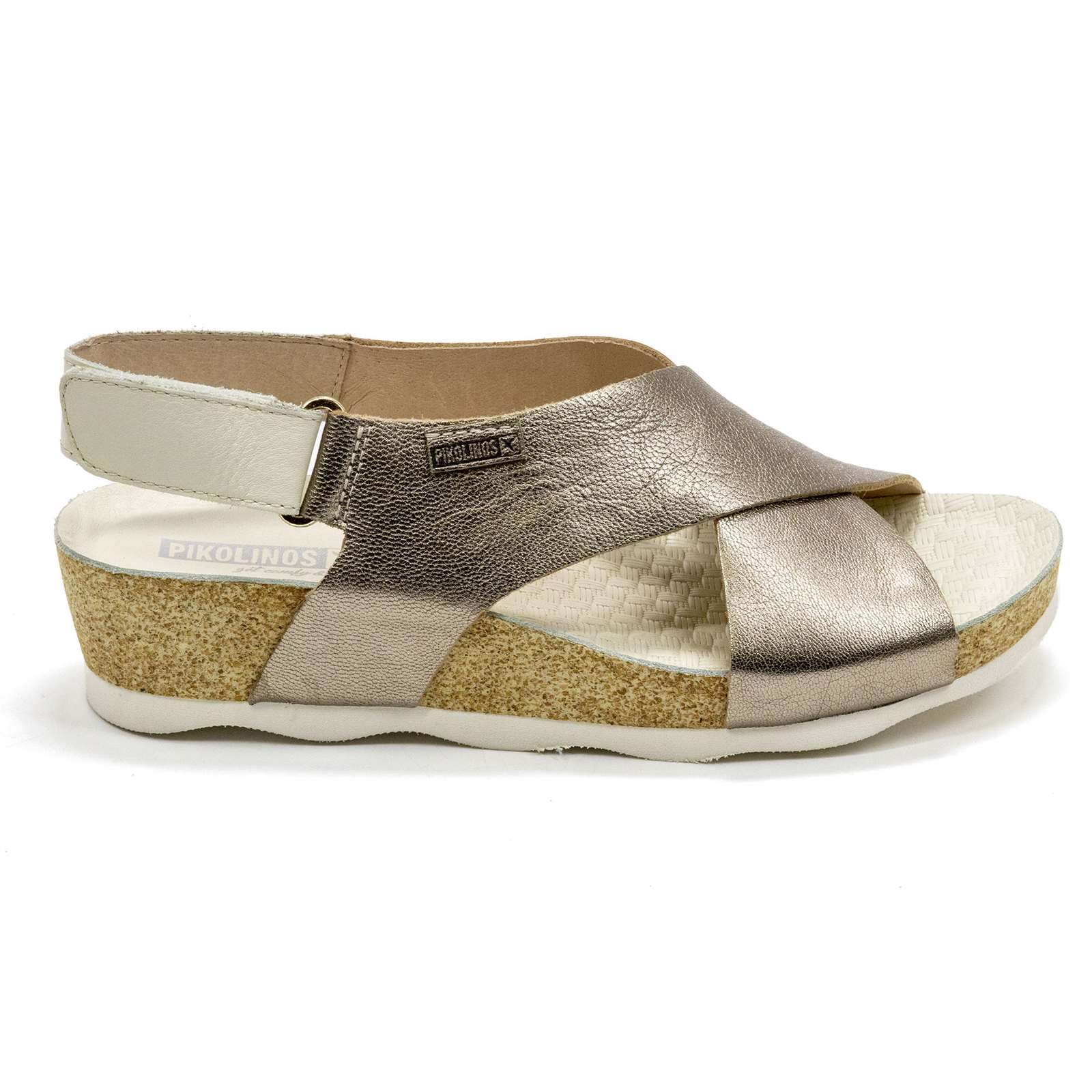 Pikolinos Women Mahon Leather Wedge Sandals