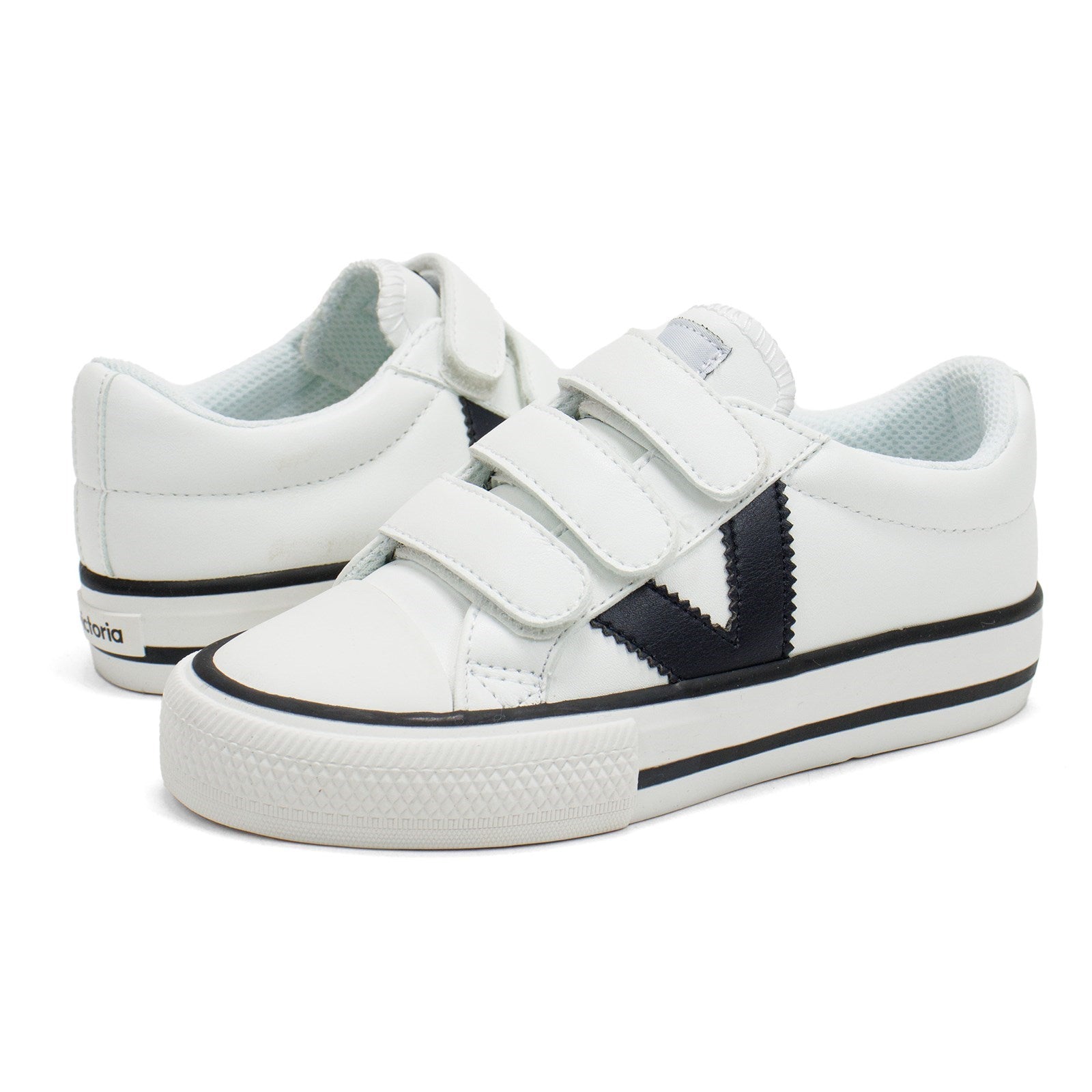 Victoria Boy Tribu Contrast Faux Leather Straps Sneaker
