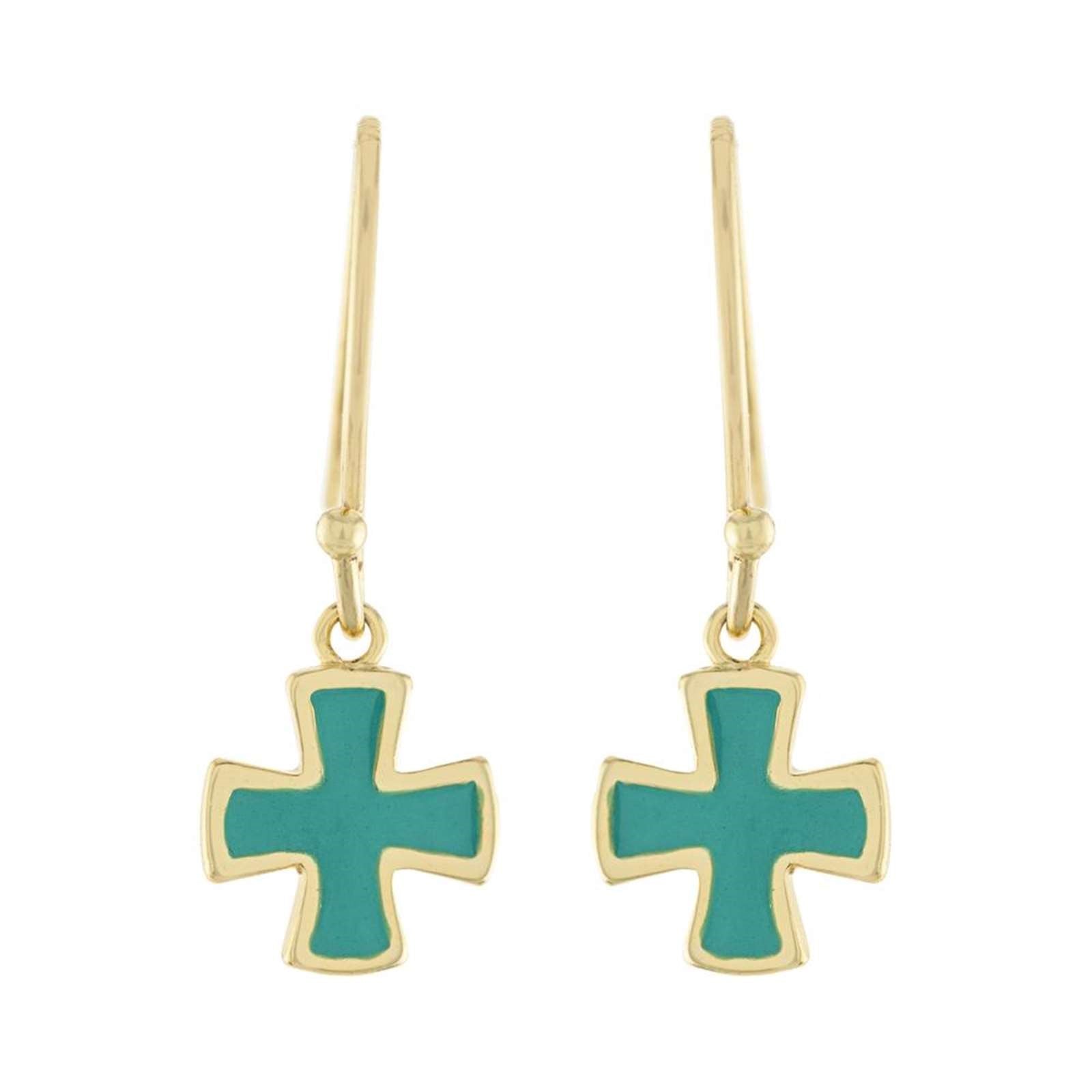 Athra Women Cross Drop Earring