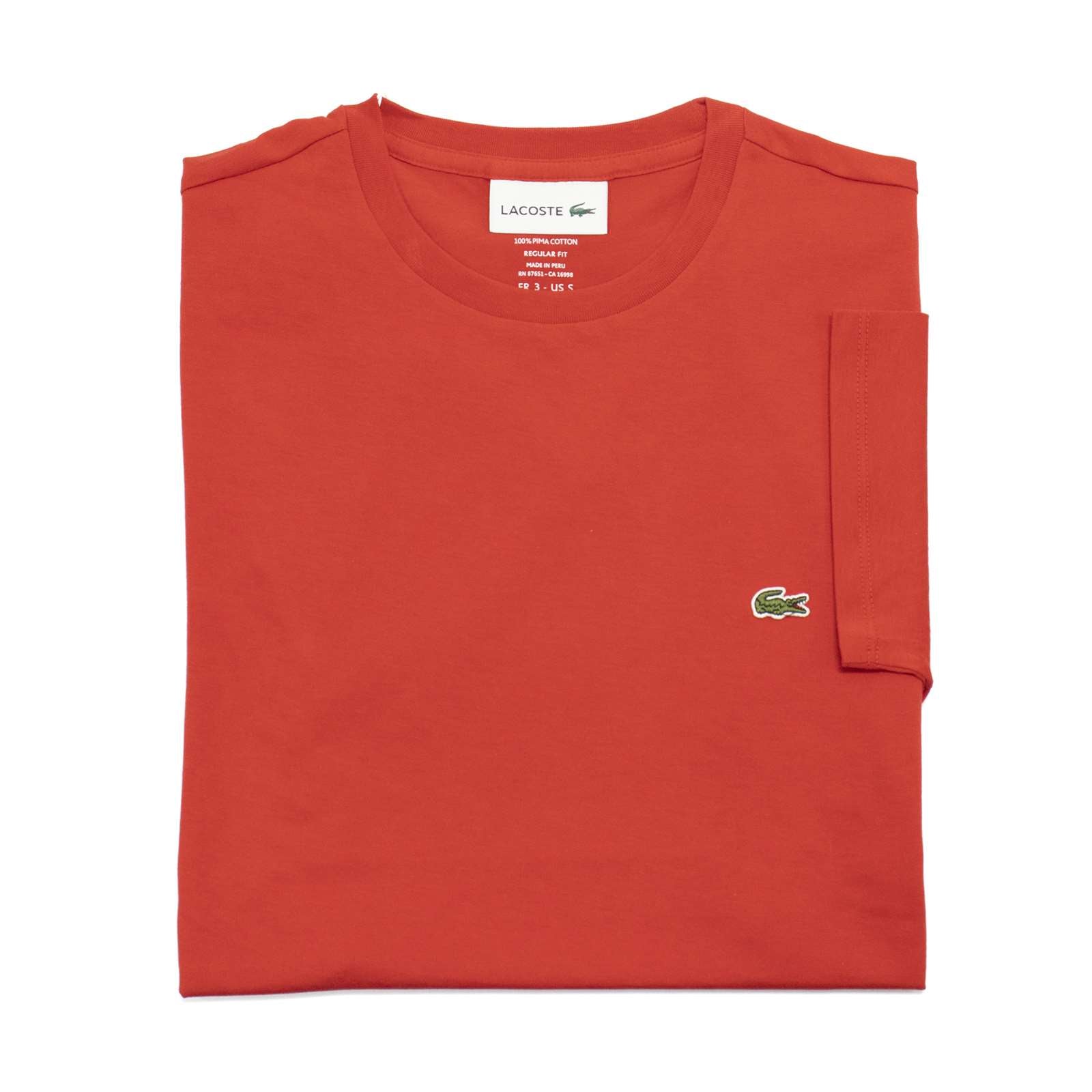 Lacoste Men Standard Short Sleeve Pima Crewneck Tee