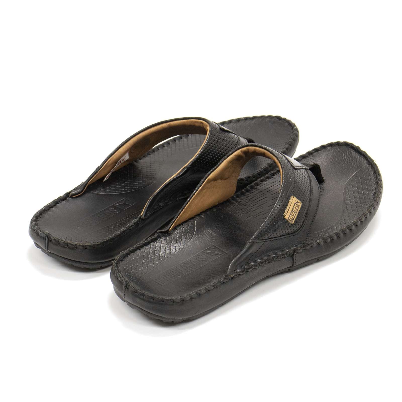 Pikolinos Men Tarifa Leather T-Strap Sandals