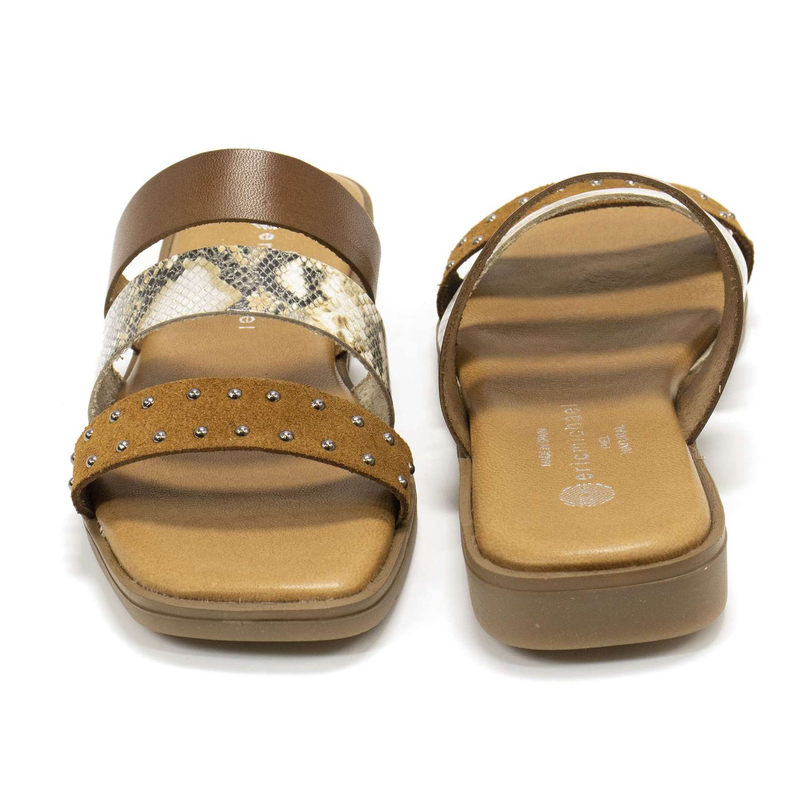 Eric Michael Women Demi Three Strap Slide Sandals