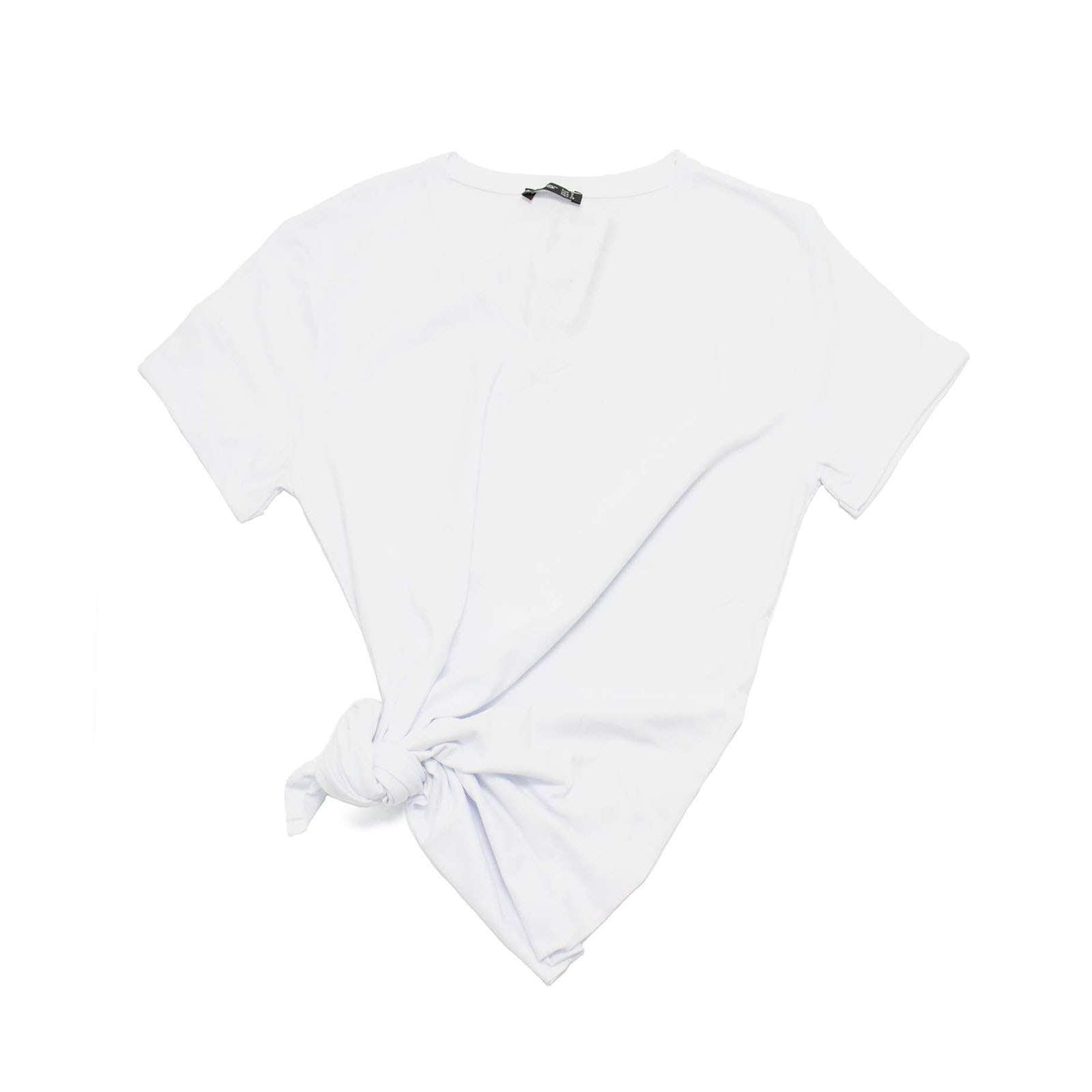 Ambar Women V-Neck Plain Short Sleeve Tshirt