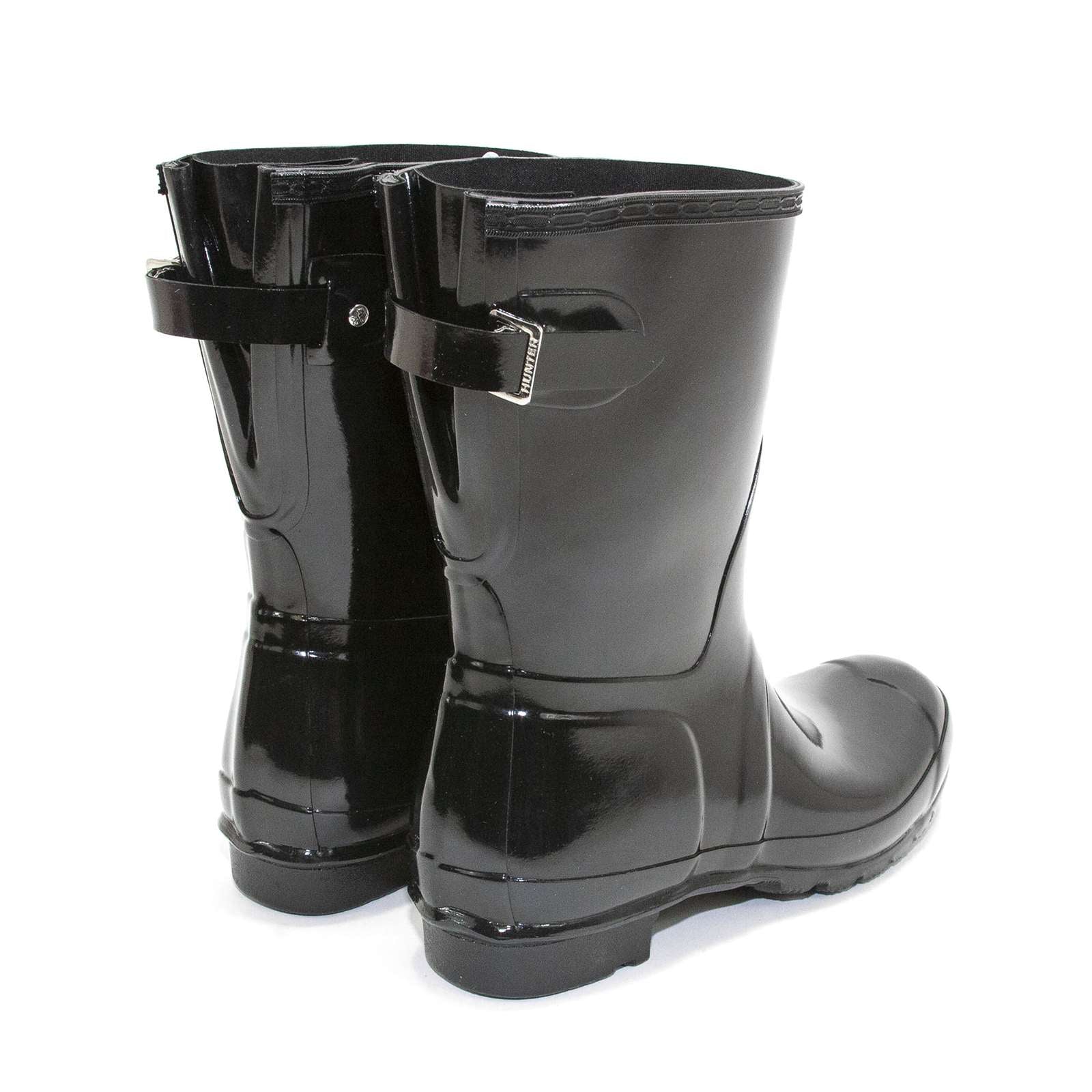 Hunter Women Original Short Back Adjustable Gloss Rain Boots