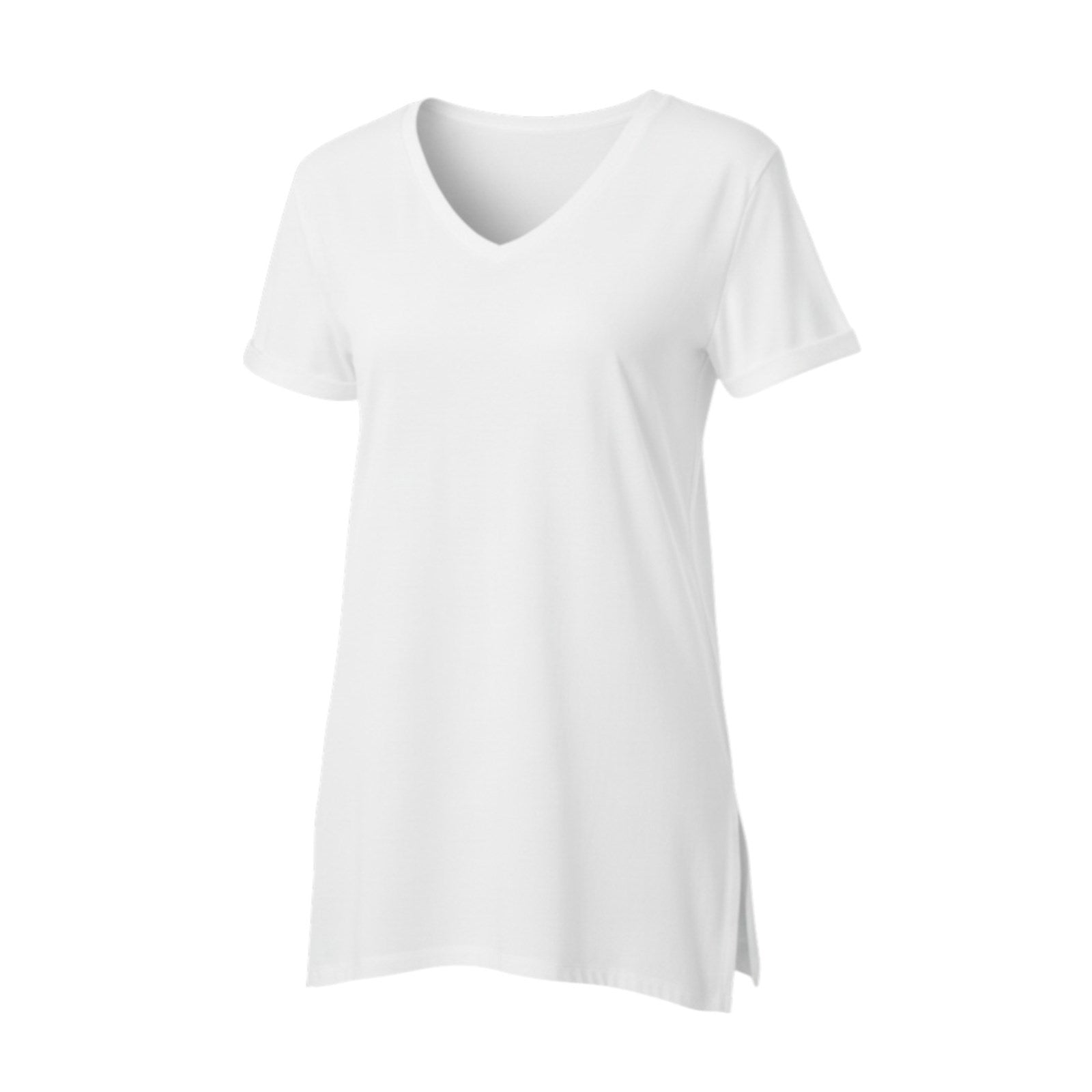 Ambar Women V-Neck Plain Short Sleeve Tshirt