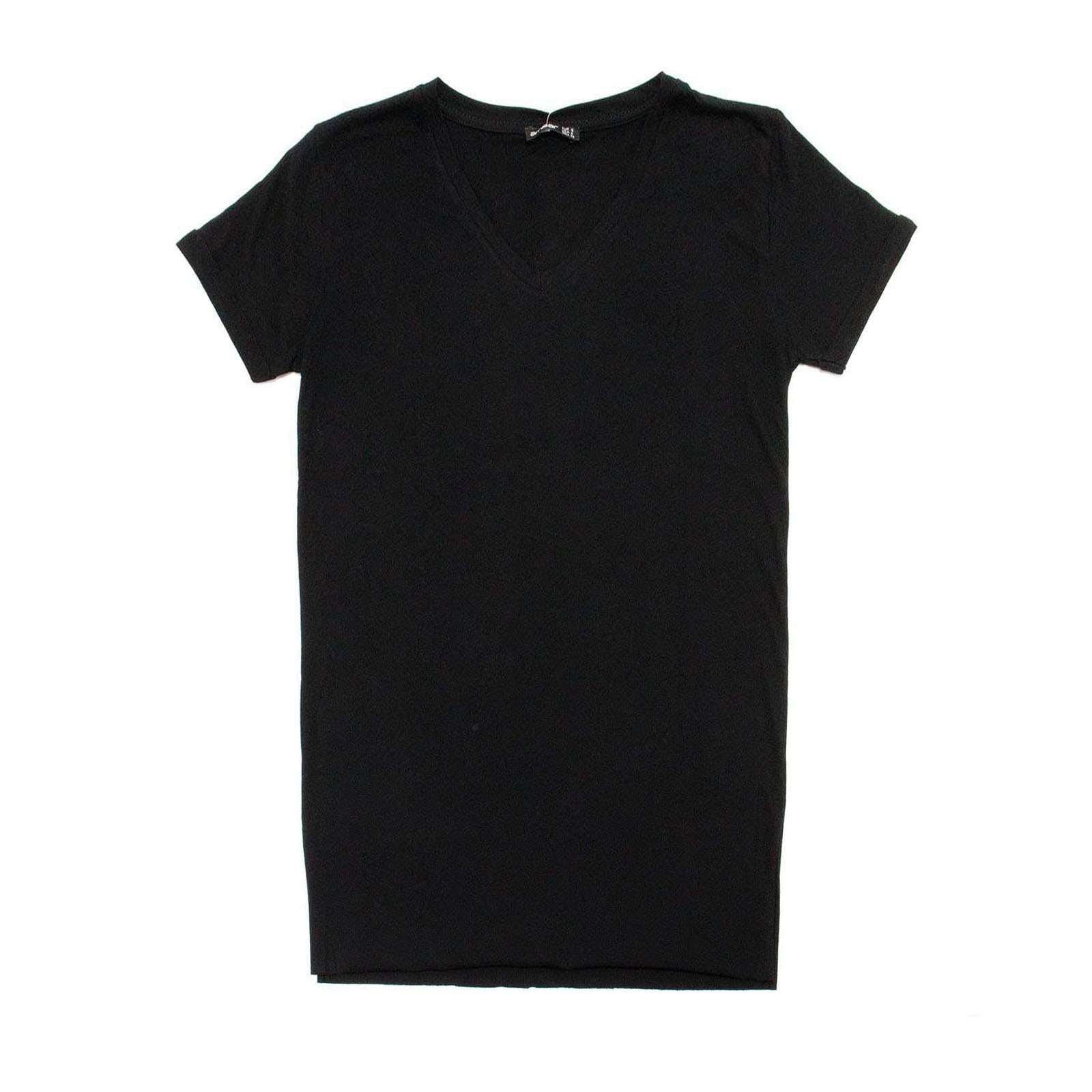 Ambar Women V-Neck Side Slit Cotton Tunic T-Shirt