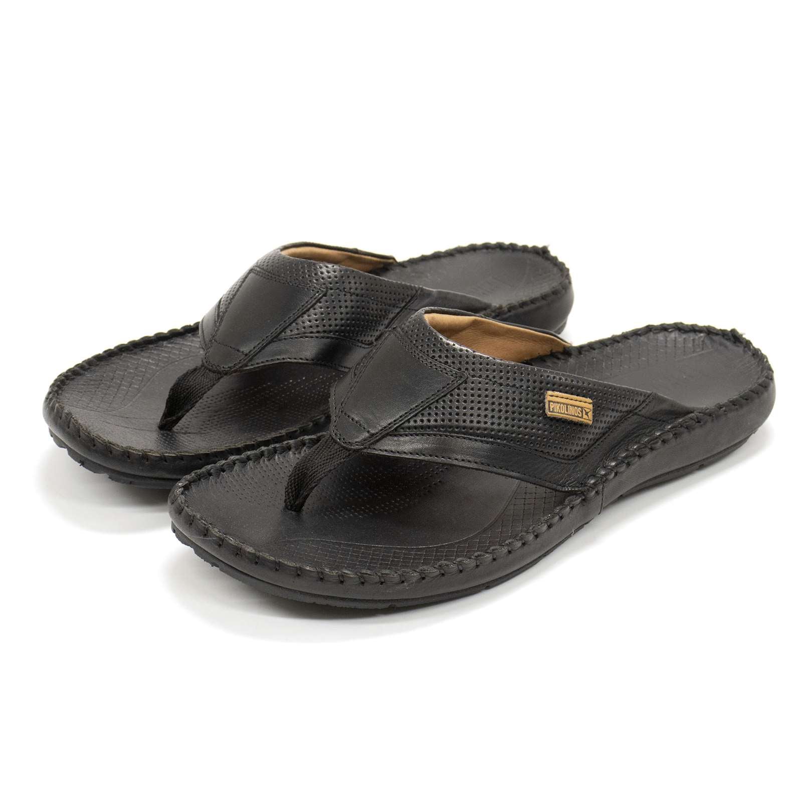 Pikolinos Men Tarifa Leather T-Strap Sandals