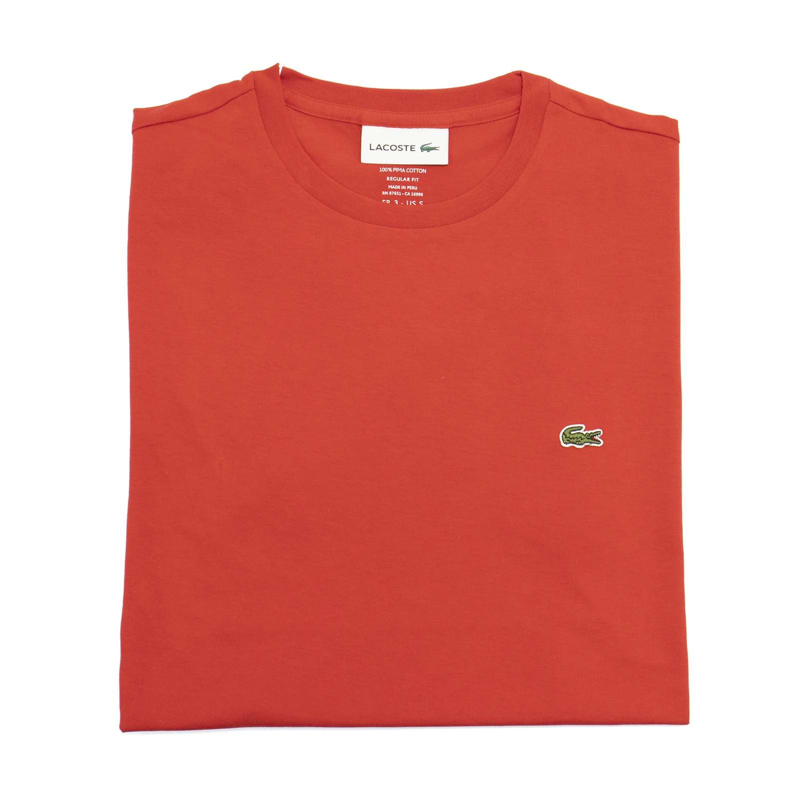 Lacoste Men Standard Short Sleeve Pima Crewneck Tee