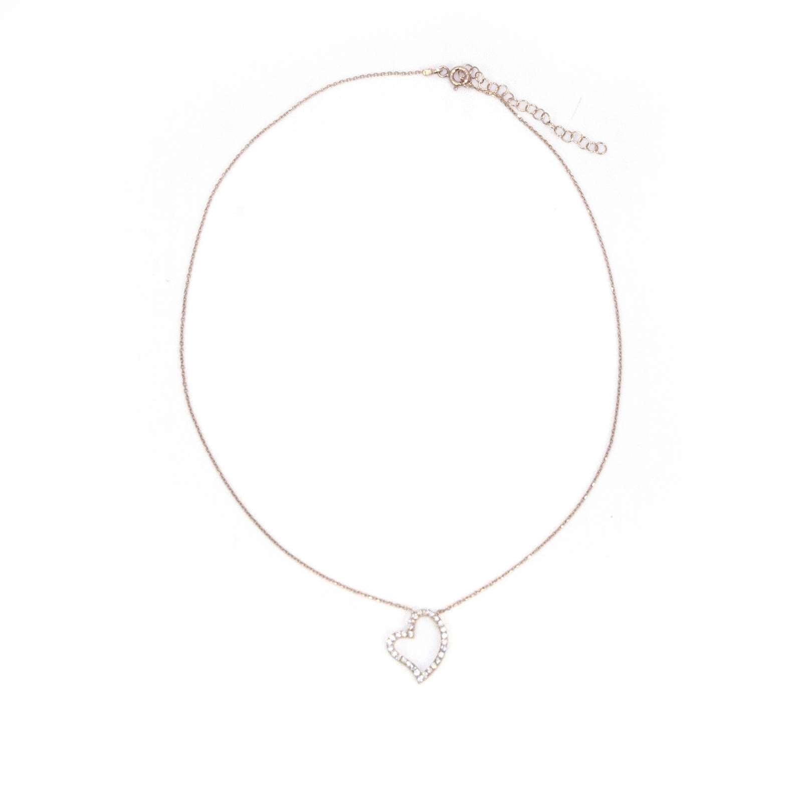 Athra Women Open Angled Heart Necklace