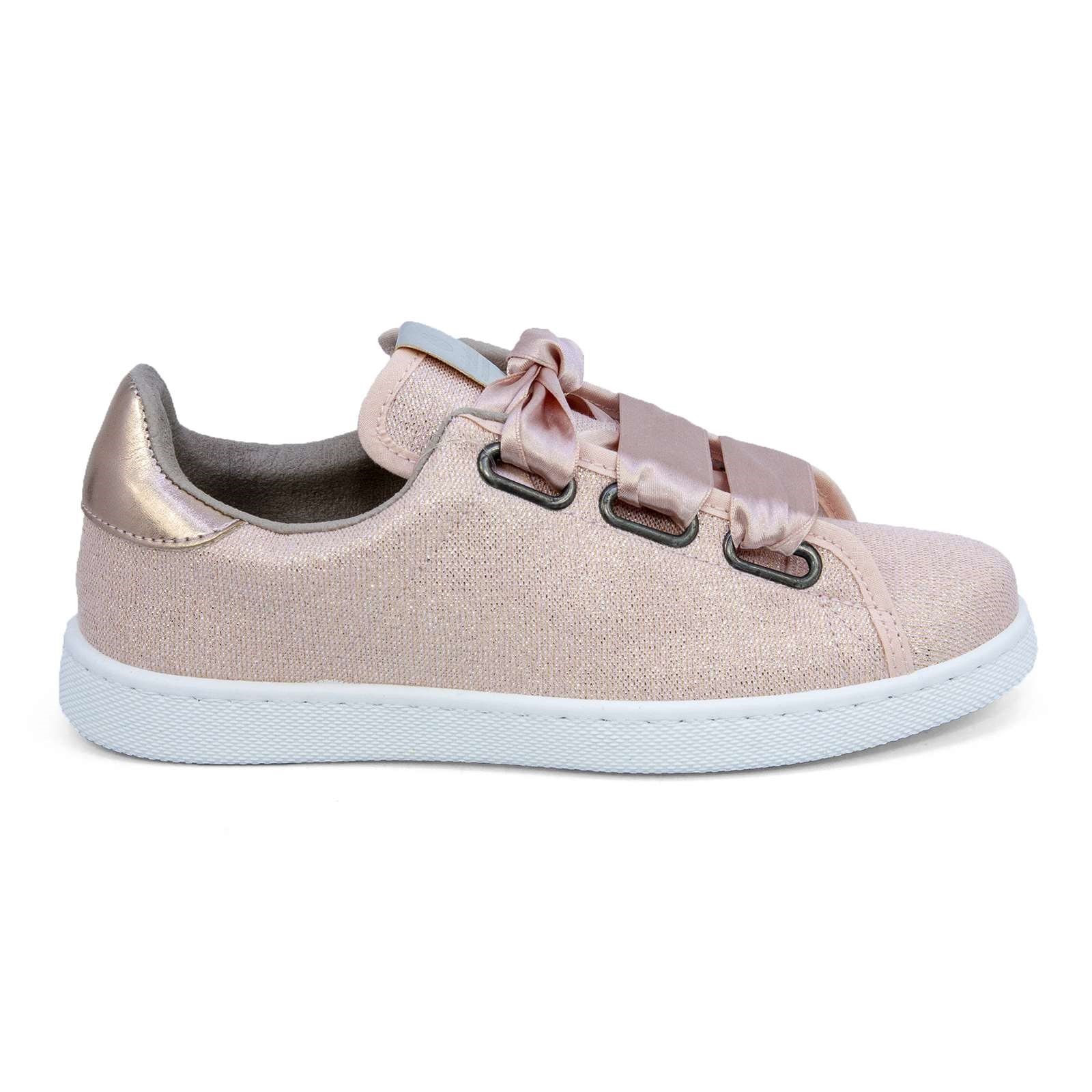 Victoria Women Satin Ribbon Lace-Up Sneaker