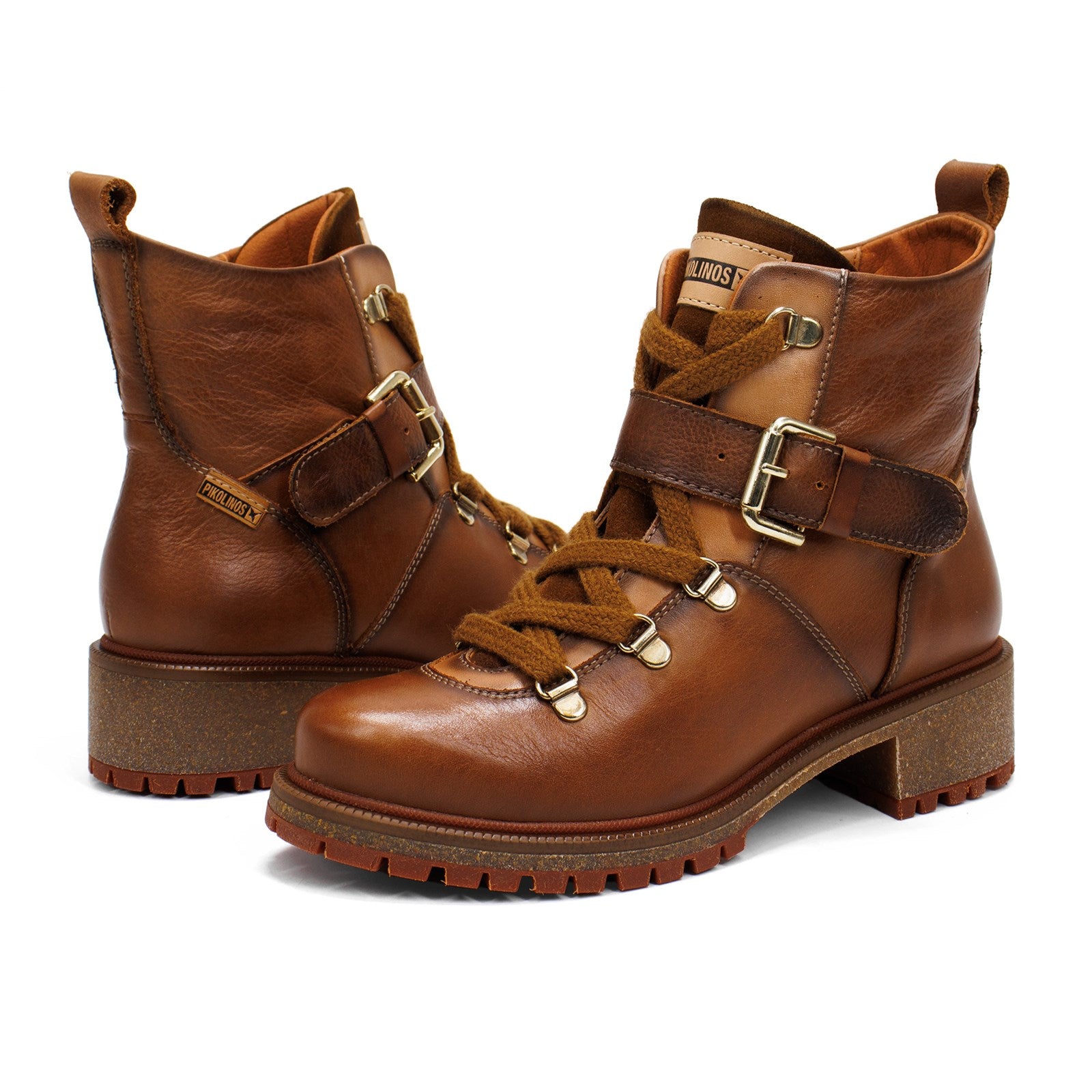 Pikolinos Women Aspe Lace Up Ankle Boot With Buckle Detail