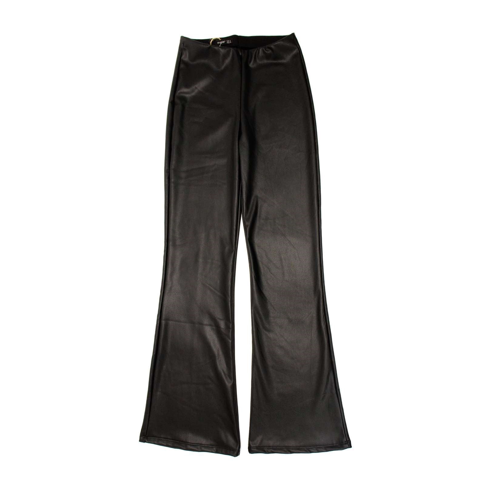 Ambar Women Faux Pu Leather Stretchy Flare Pants