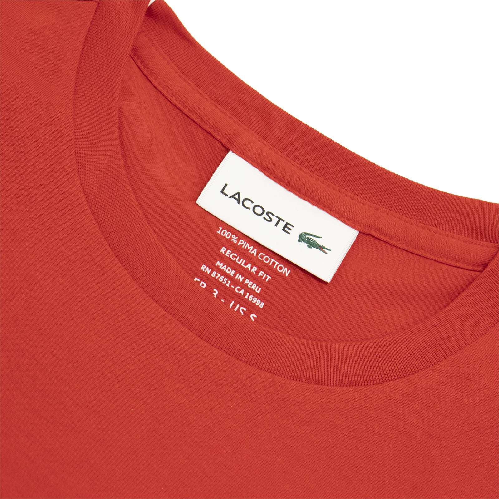 Lacoste Men Standard Short Sleeve Pima Crewneck Tee