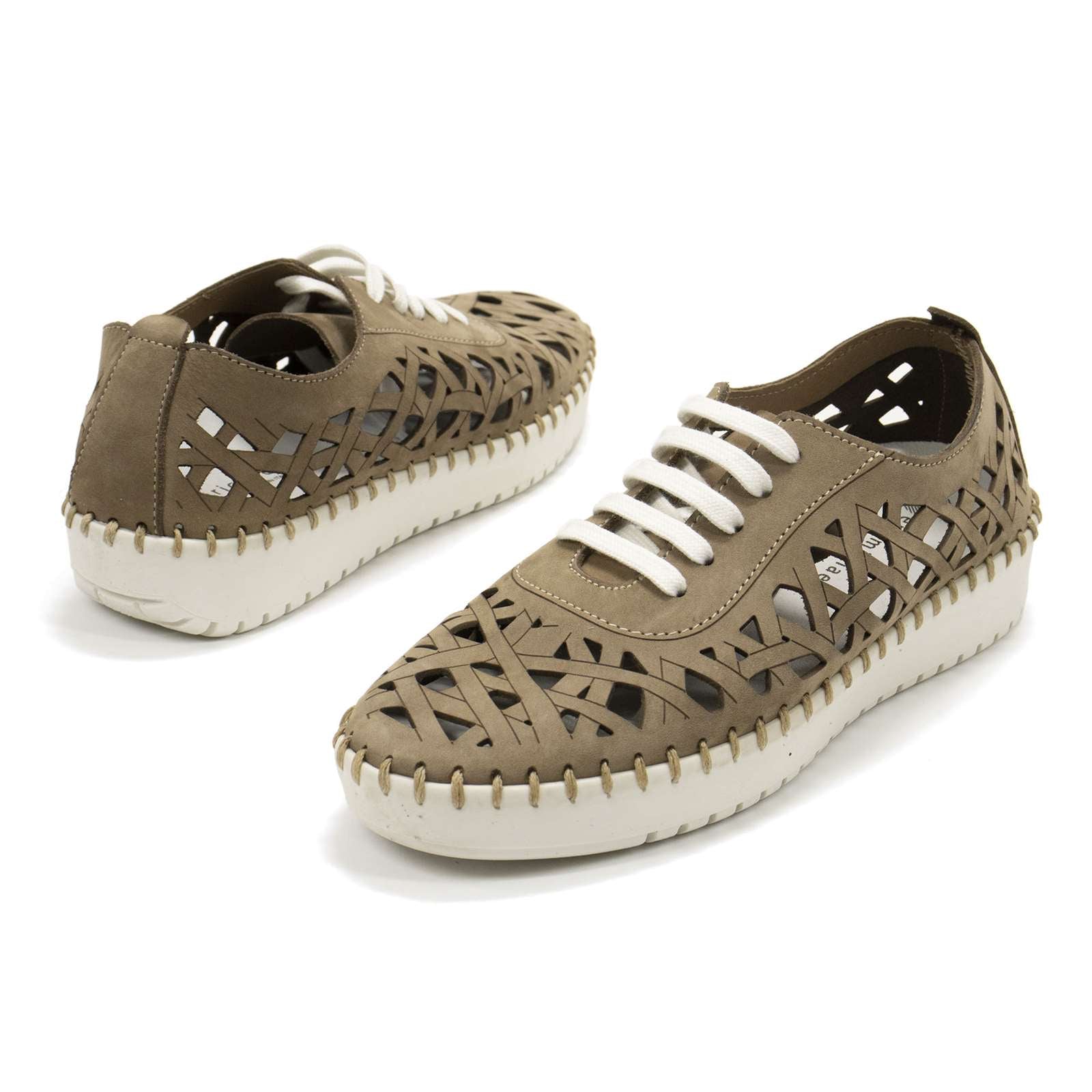 Eric Michael Women Dolores Laser-Cut Leather Casual Sneaker