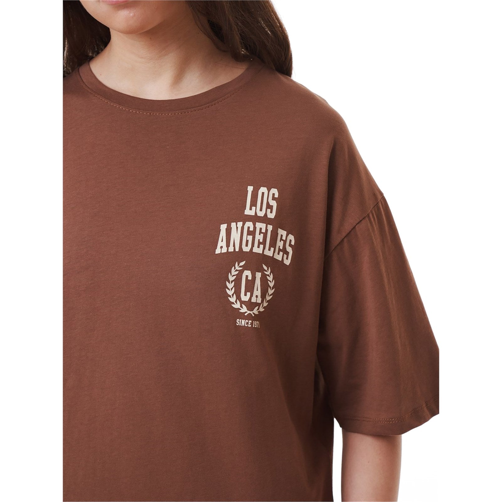 Ambar Women La Logo Relaxed Fit T-Shirt