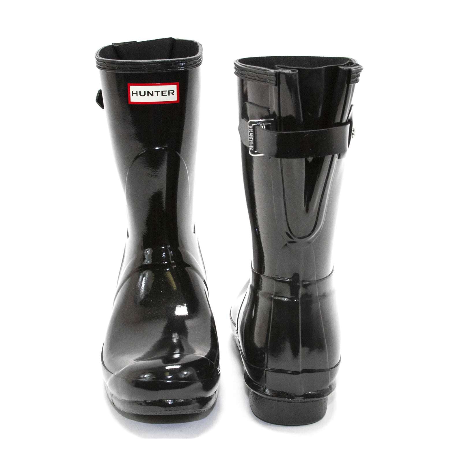 Hunter Women Original Short Back Adjustable Gloss Rain Boots