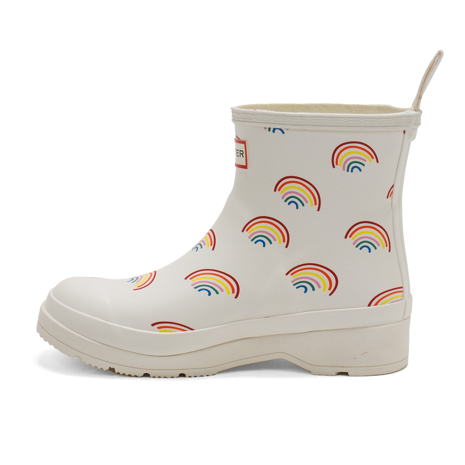 Hunter Women Play Mini Rainbow Print Short Rain Boots