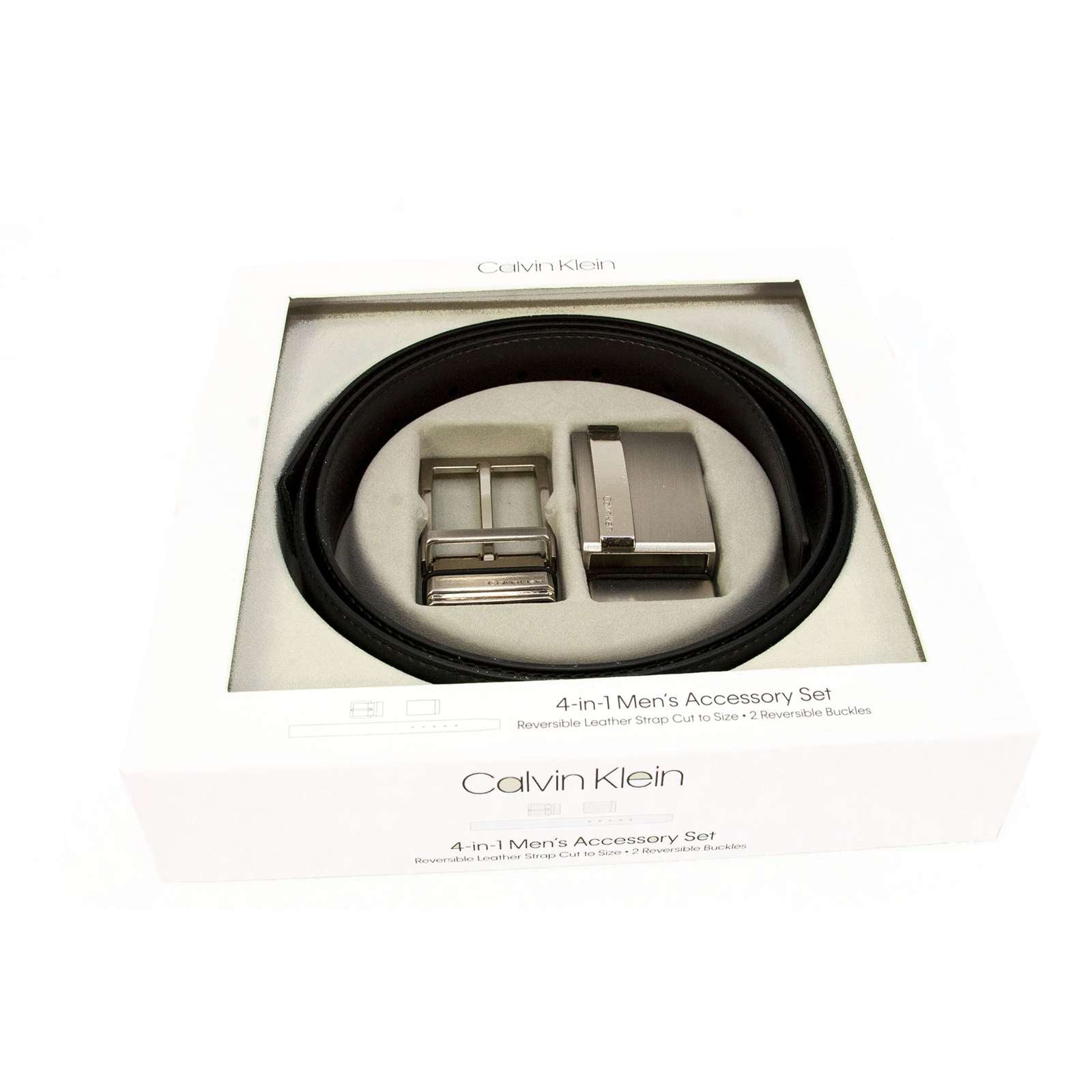 Calvin Klein Reversible Leather Belt 3 Piece Set