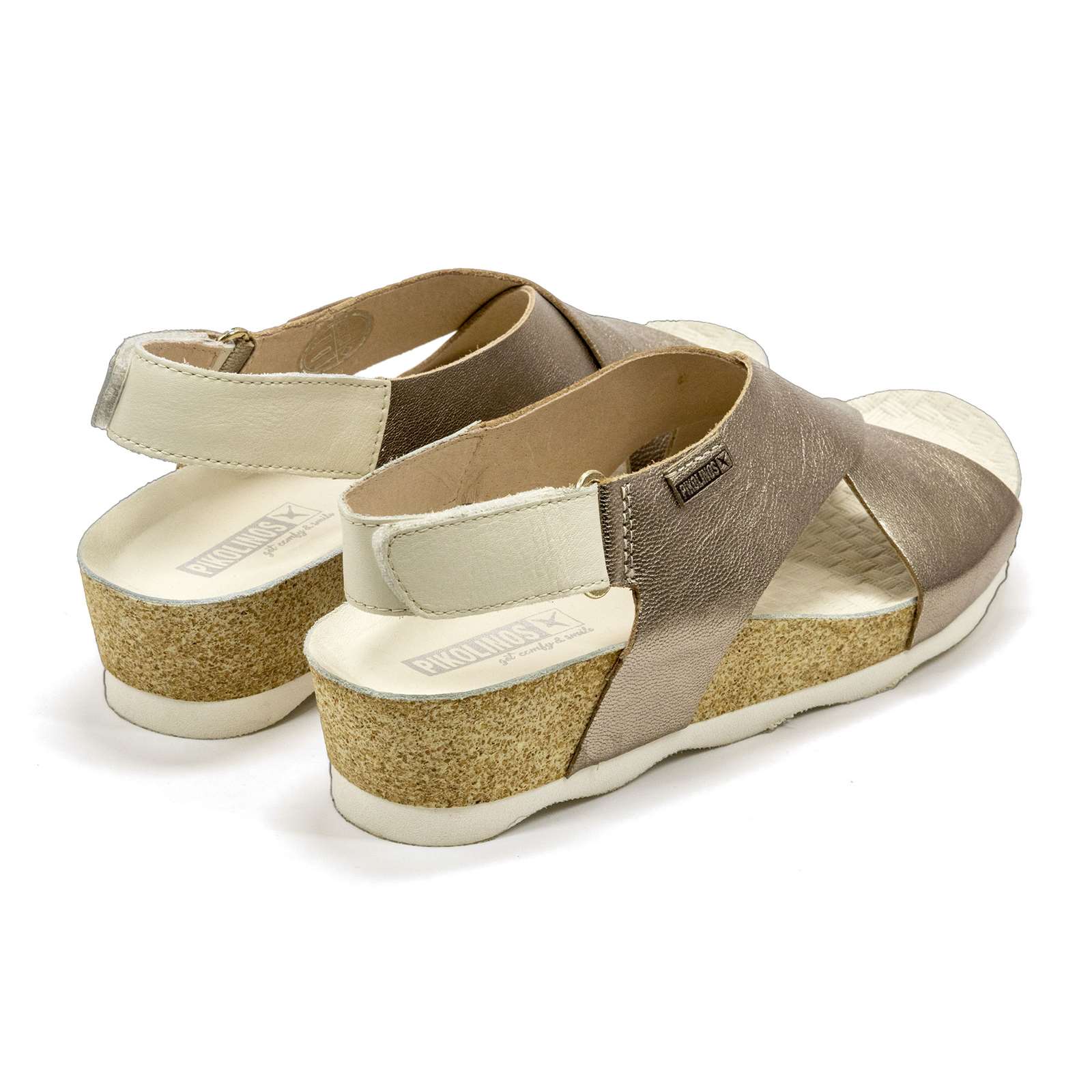 Pikolinos Women Mahon Leather Wedge Sandals