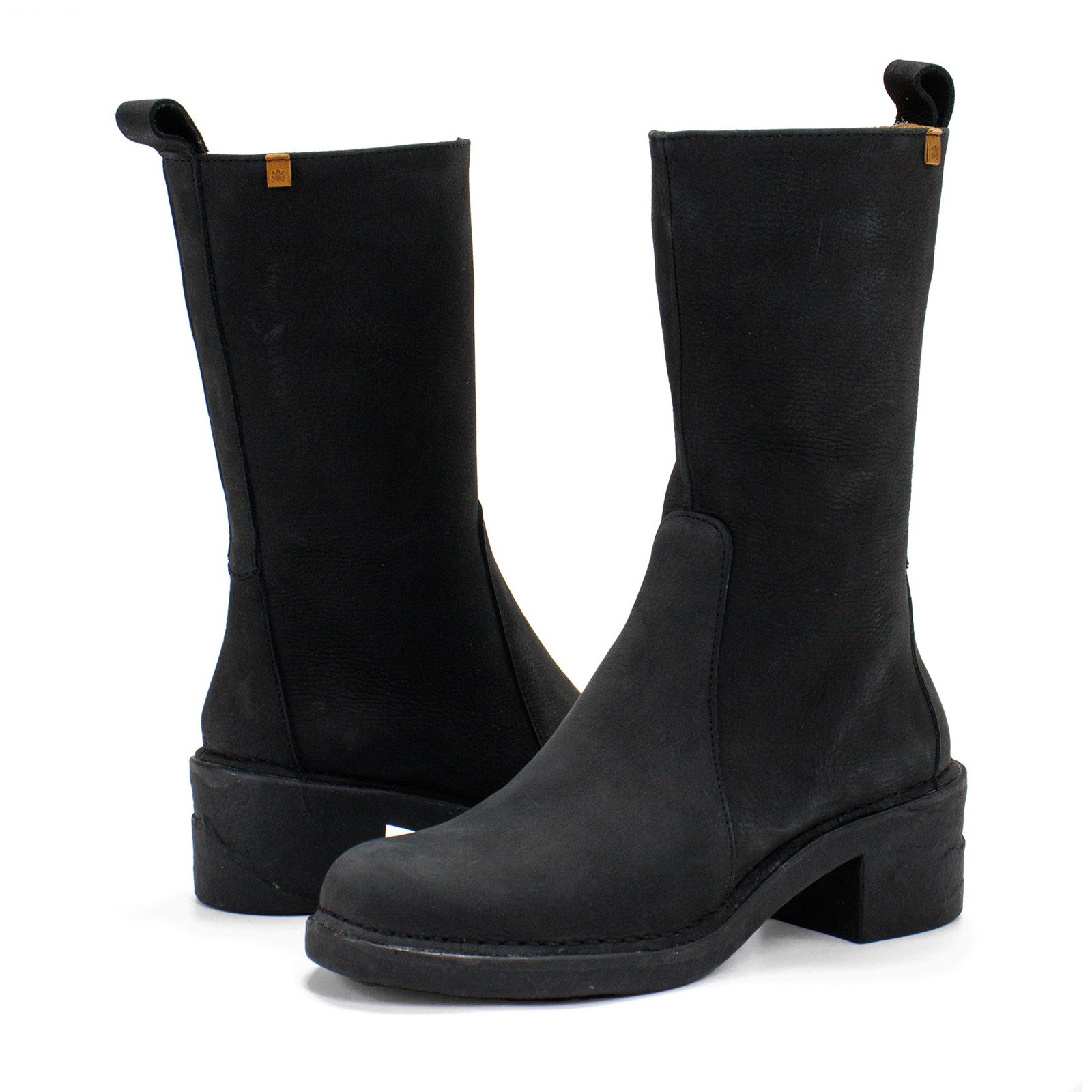 El Naturalista Women Ticino Leather Block Heel Boot