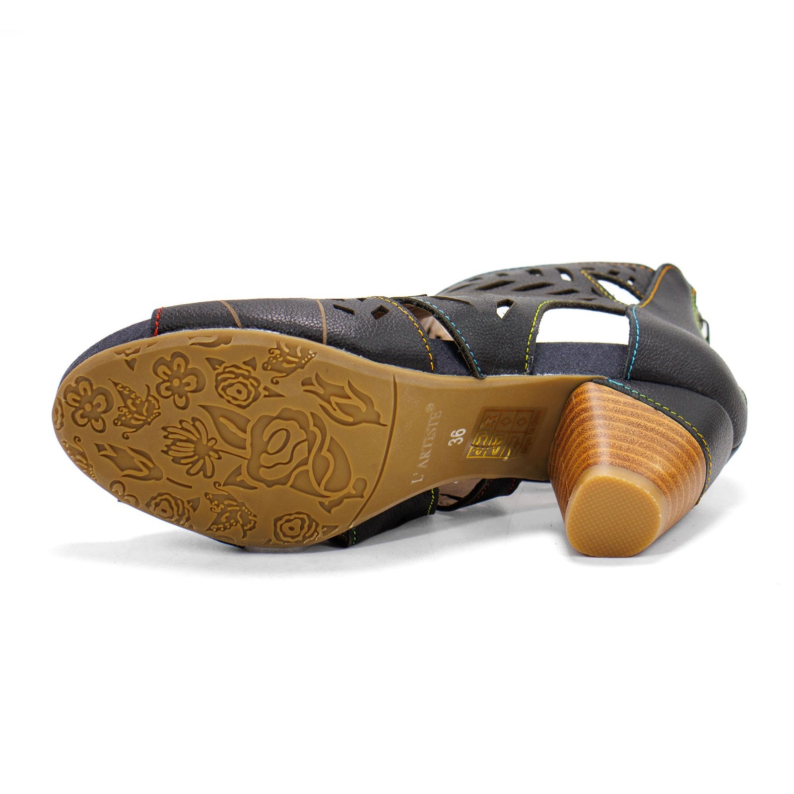 Spring Step Women L'artiste Icon Heeled Sandal With Cutout Details