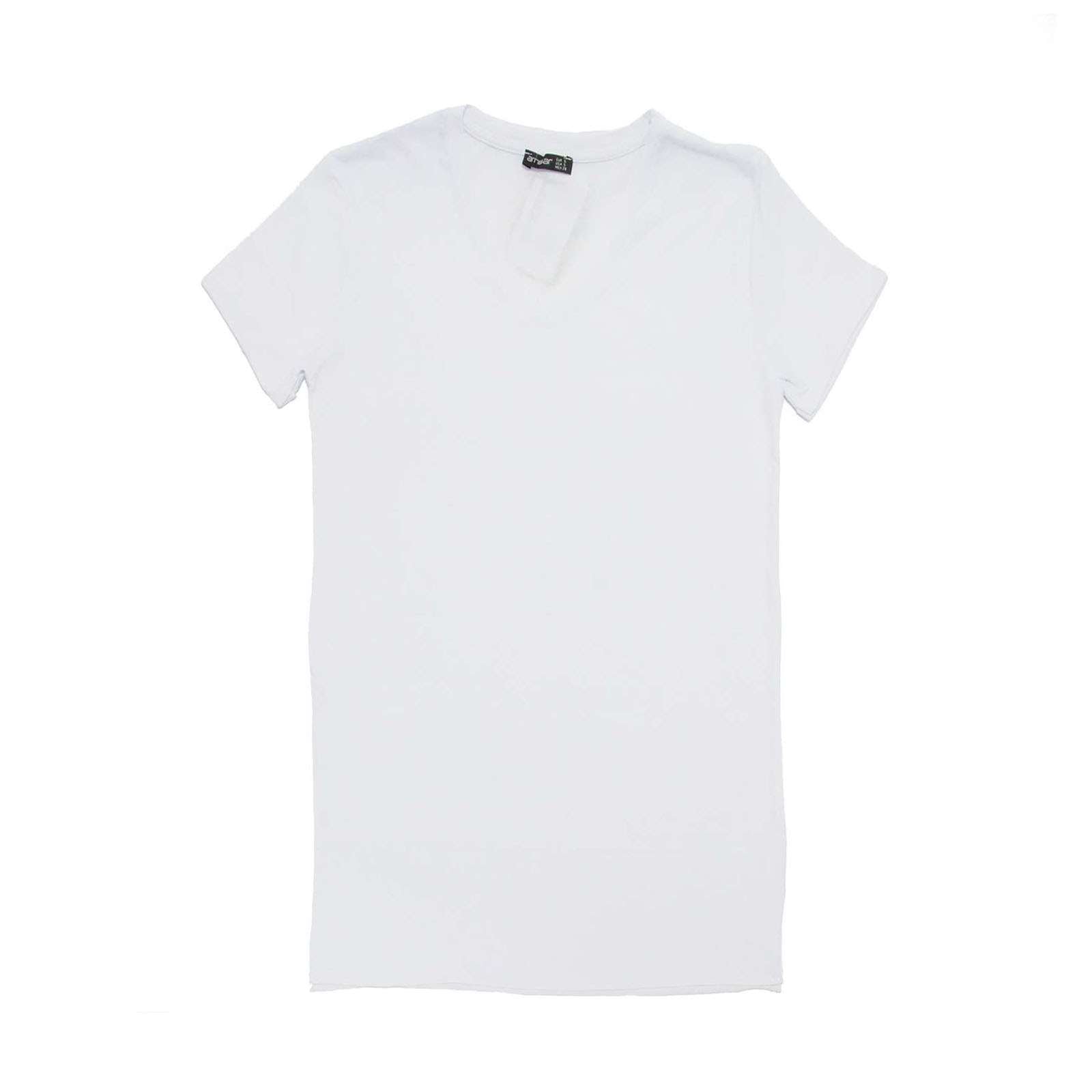 Ambar Women V-Neck Plain Short Sleeve Tshirt