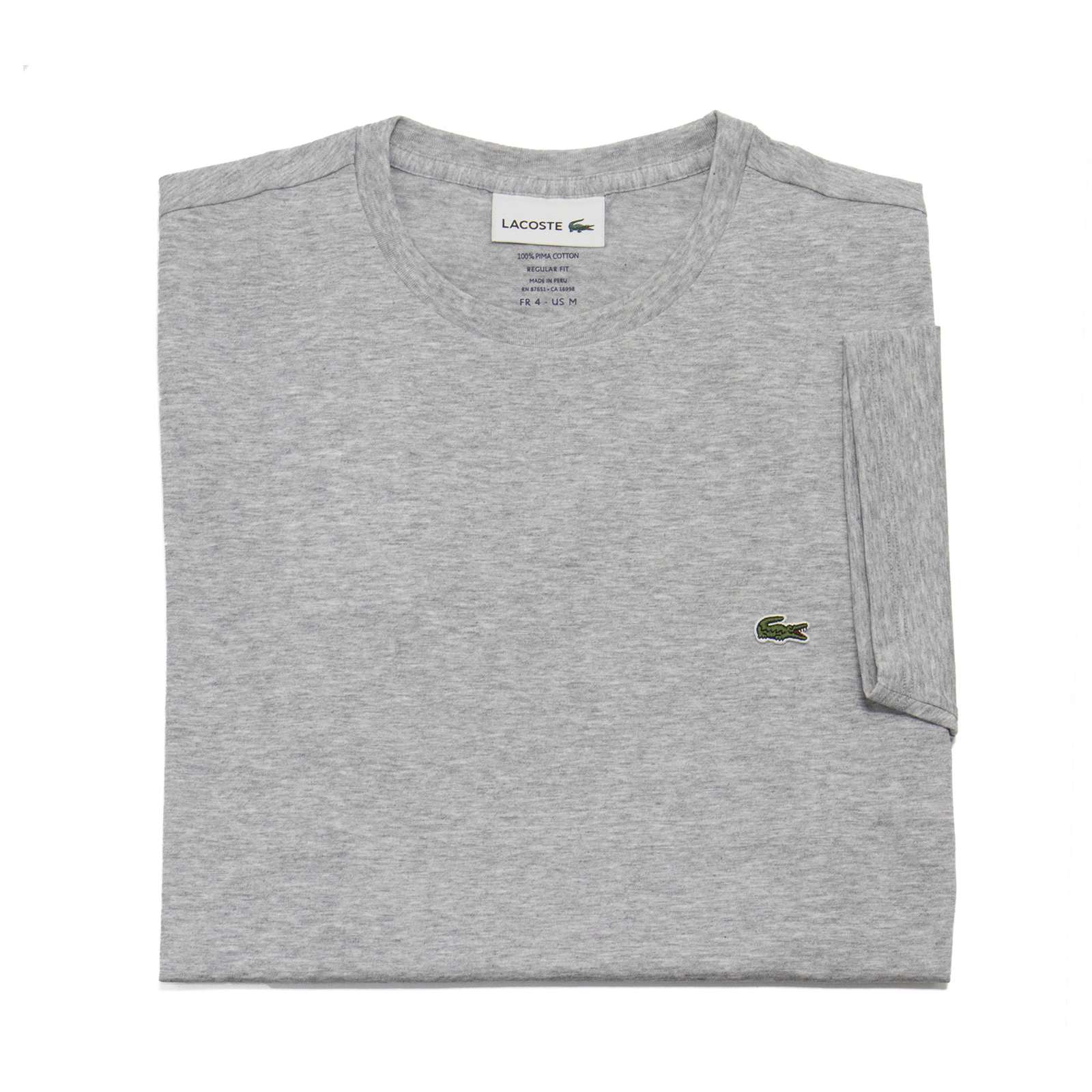 Lacoste Men Standard Short Sleeve Pima Crewneck Tee