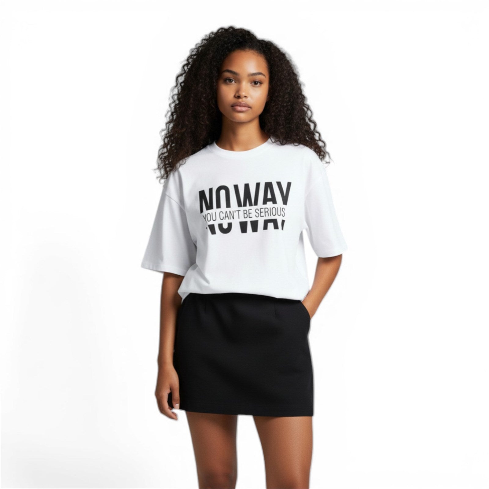 Ambar Women No Way Printed Relaxed Fit T-Shirt